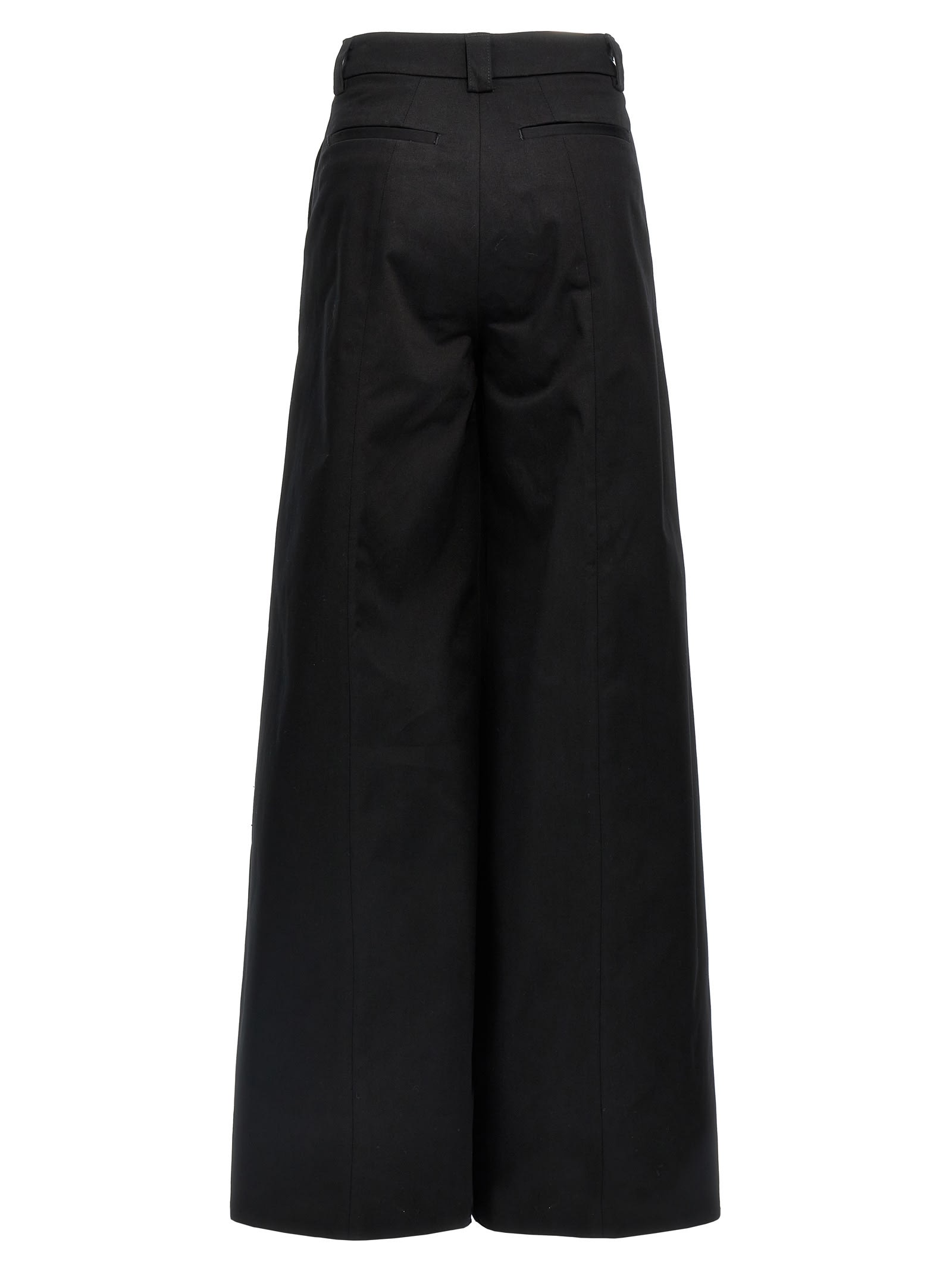 The Latest Thelatest Wide Black Alma Trousers In Black