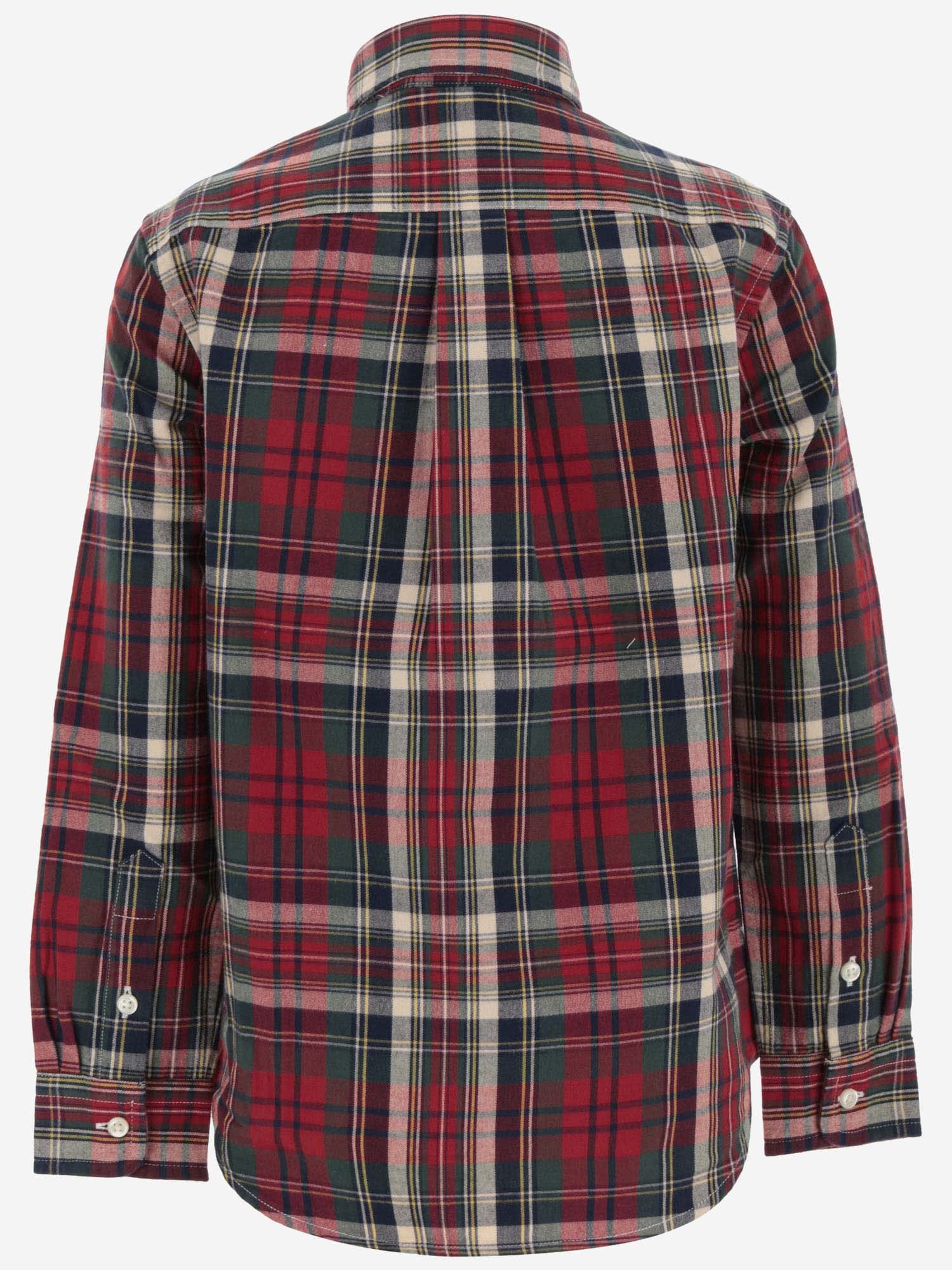 Shop Ralph Lauren Cotton Shirt With Check Pattern