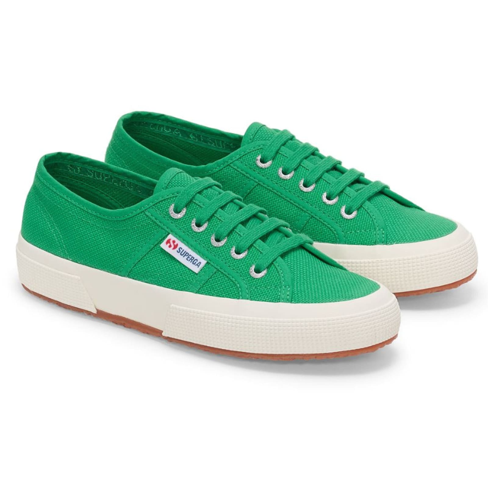 Superga Lace-up Canvas Sneakers In Green