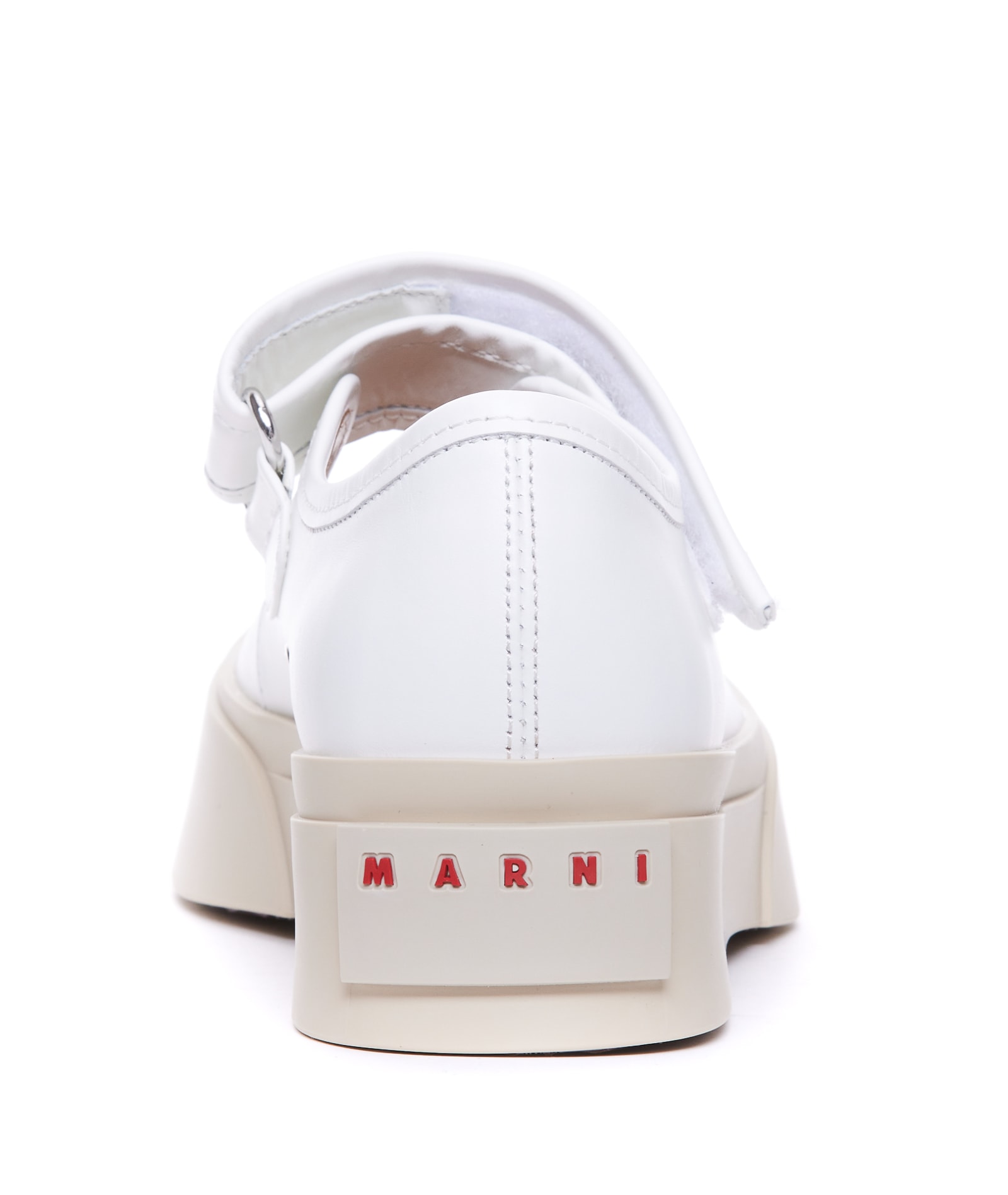 Shop Marni Mary Jane Sneakers In White