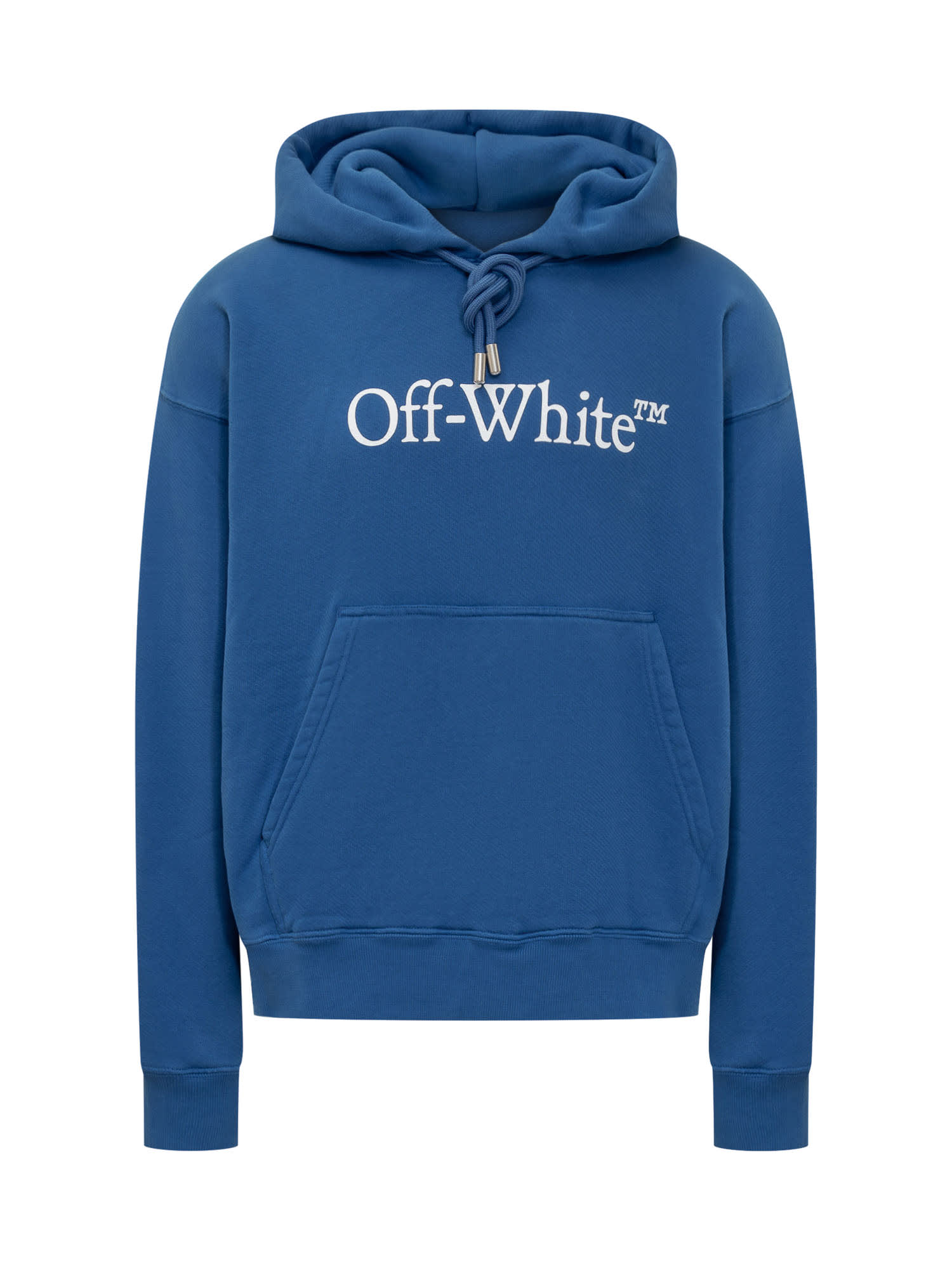 Shop Off-white Big Logo Hoodie In True Blue White