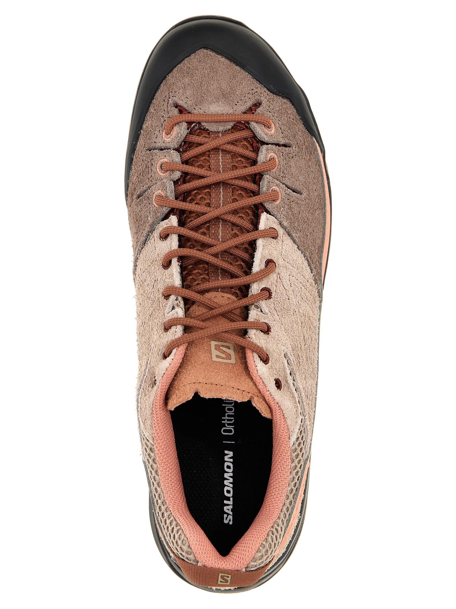Salomon X-alp Rubber And Mesh-trimmed Suede Sneakers In Pink