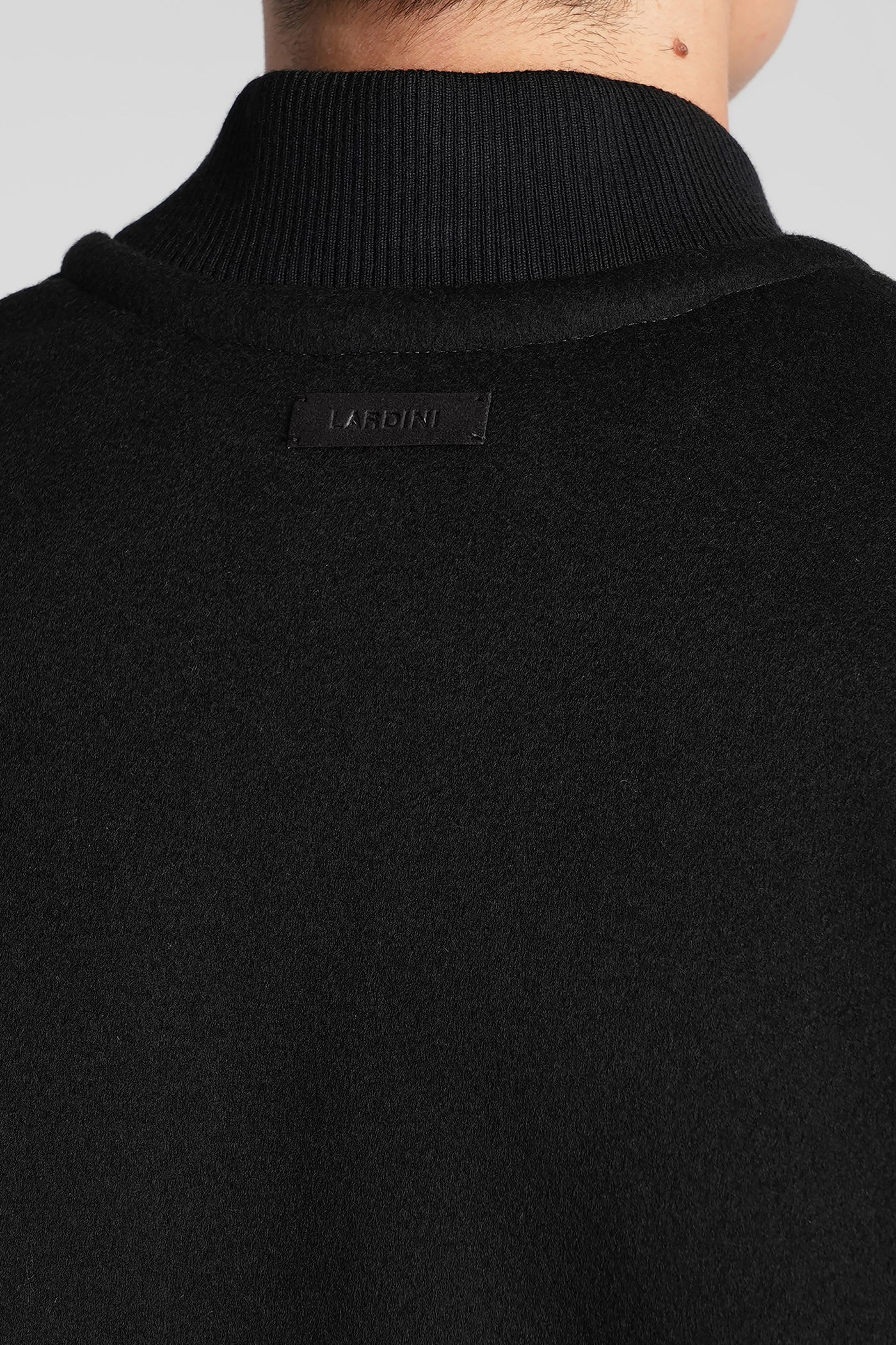Lardini Vest In Black Wool In Black