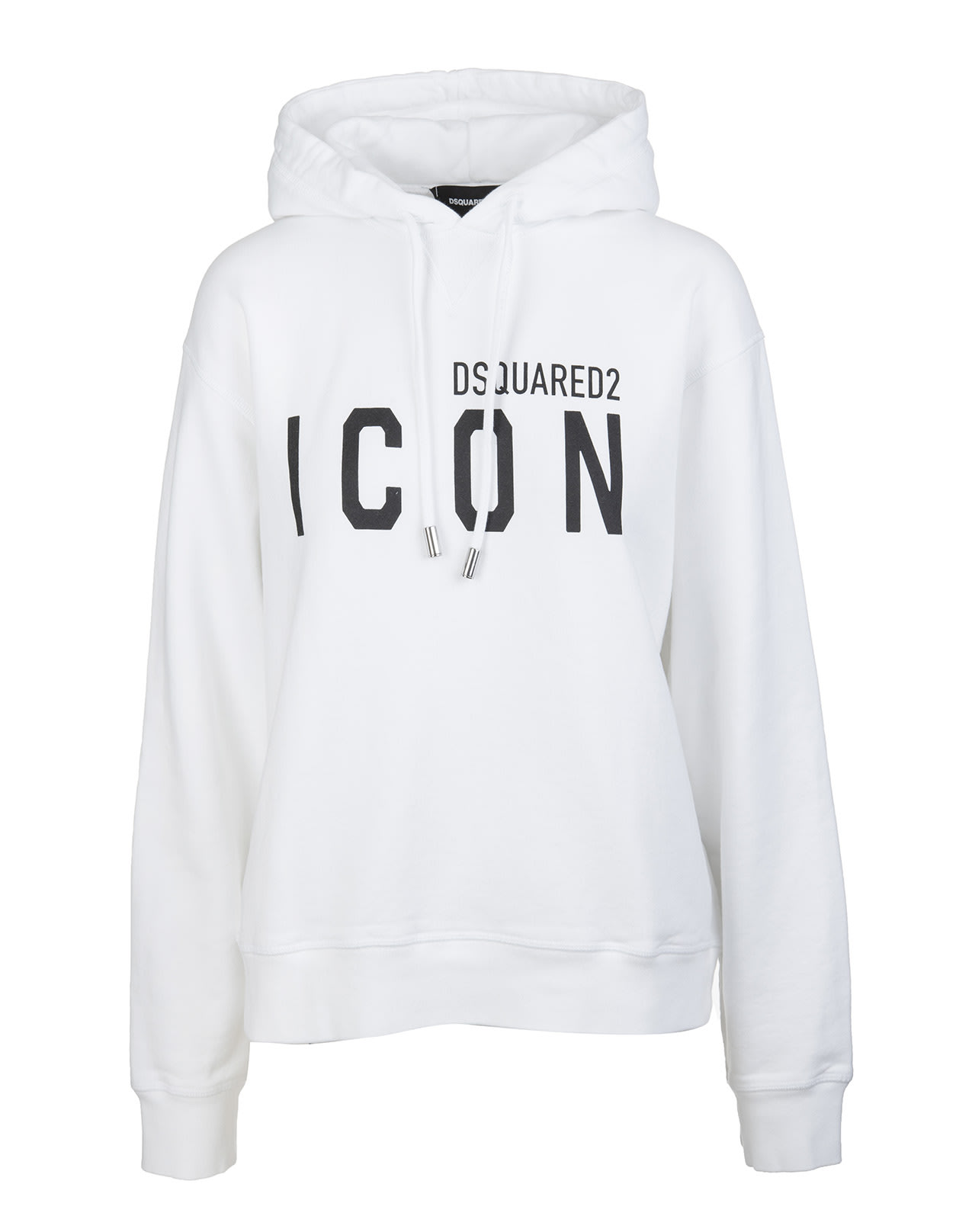 Woman White And Black Icon Dsquared2 Hoodie