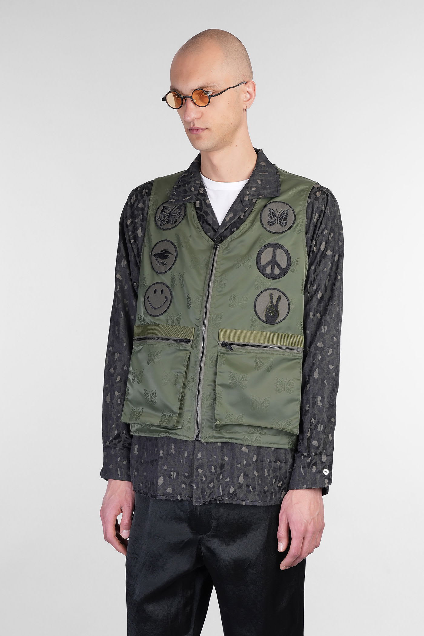 Shop Needles Vest In Green Nylon