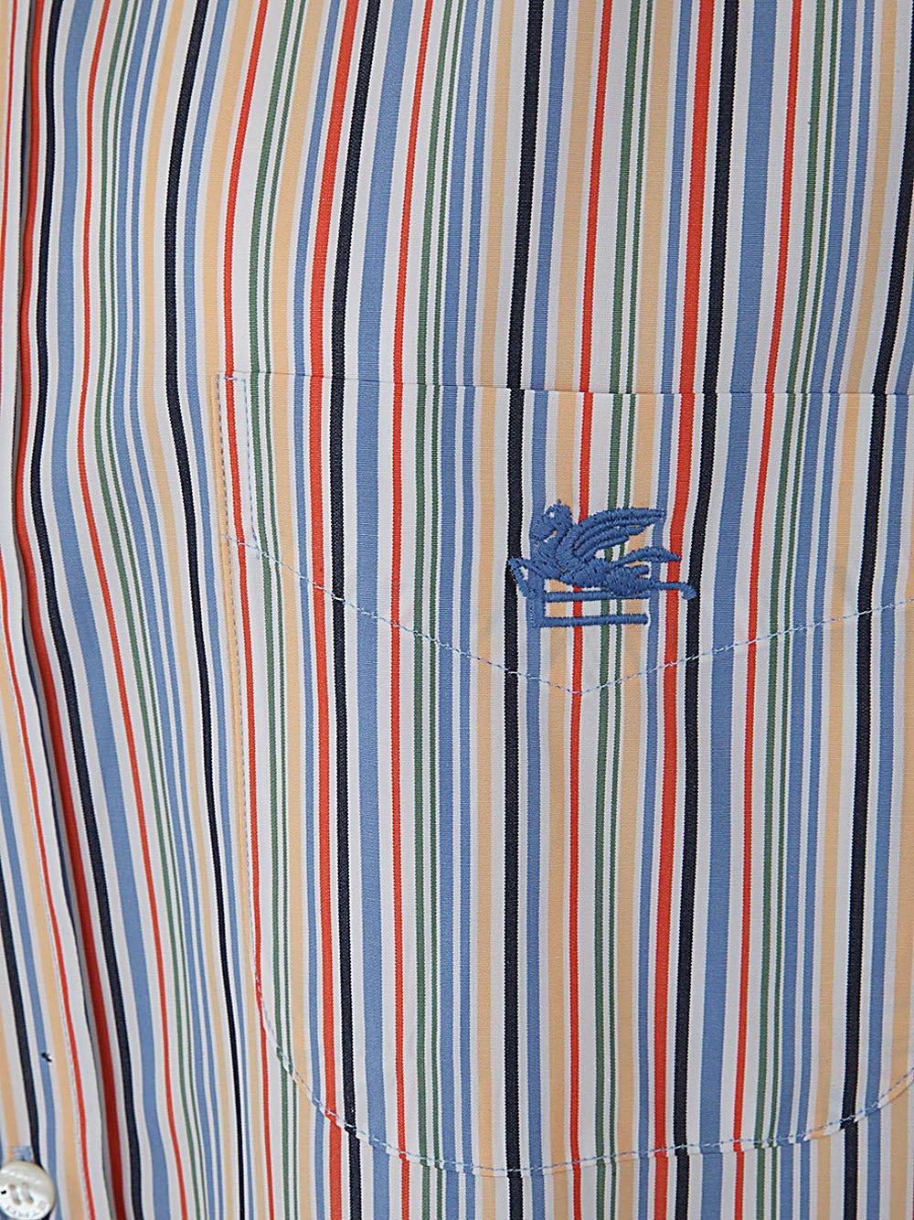 Shop Etro Striped Button-up Shirt