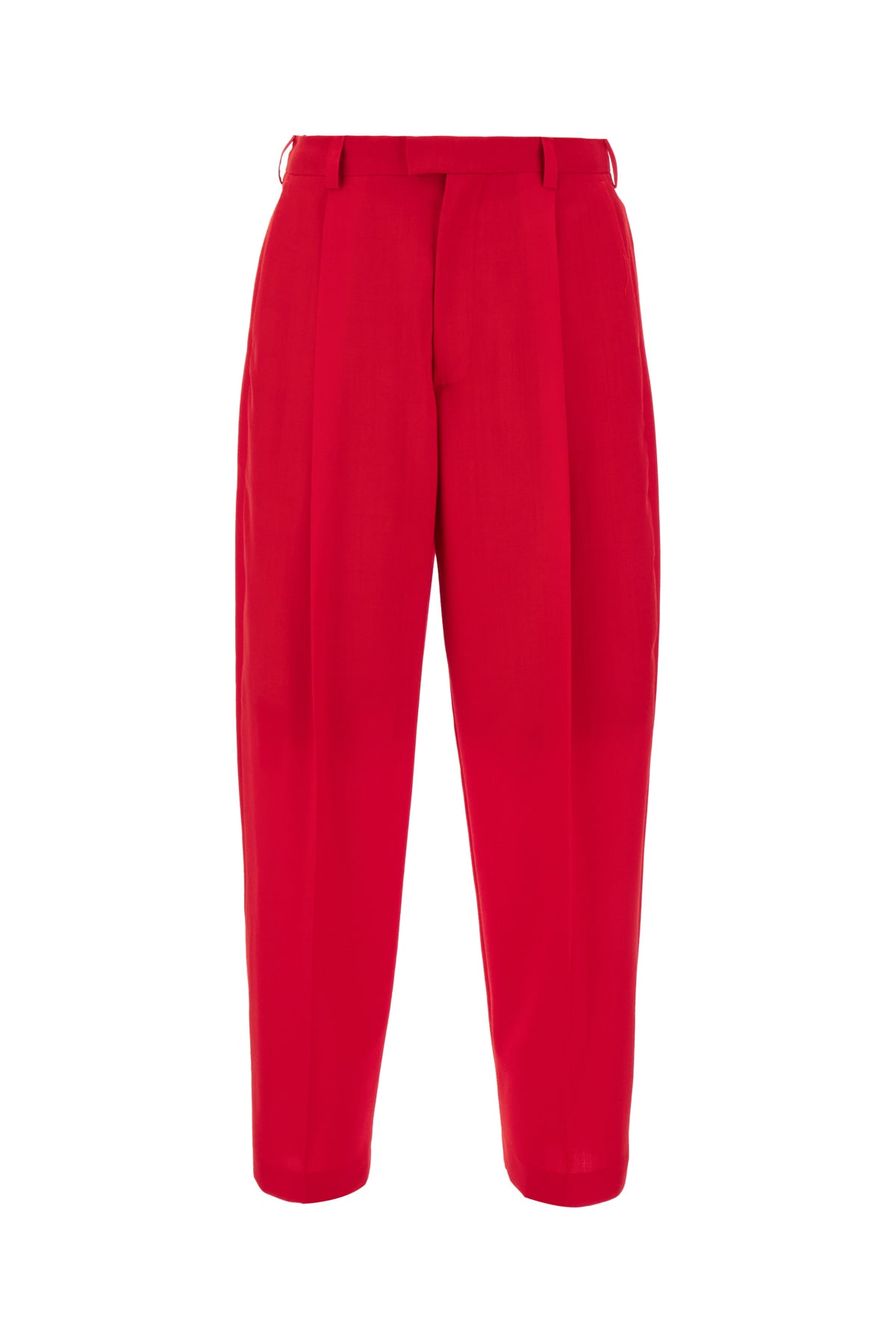 Shop Marni Red Wool Pants In 00r64