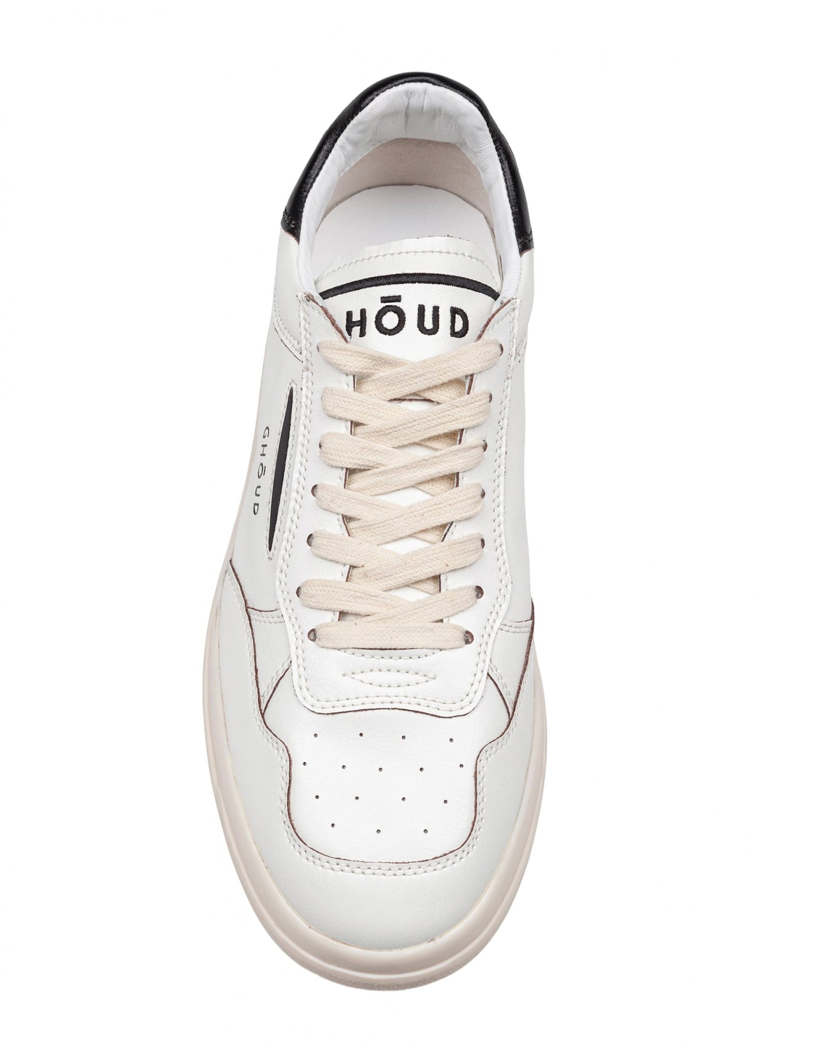 Ghoud Black And White Tweener Leather Sneakers In White/black