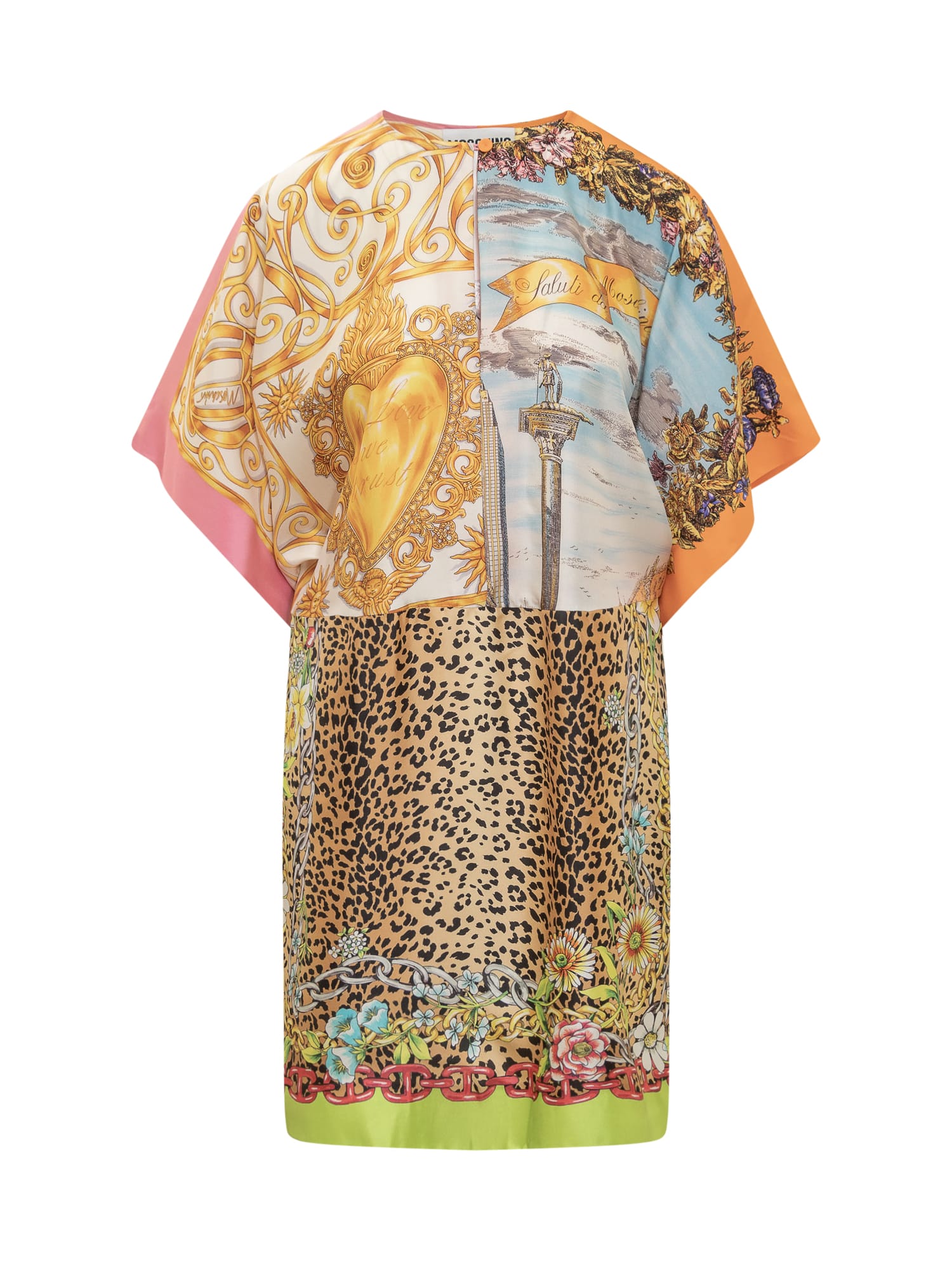 Shop Moschino Foulard Dress In Fantasia Variante Unica