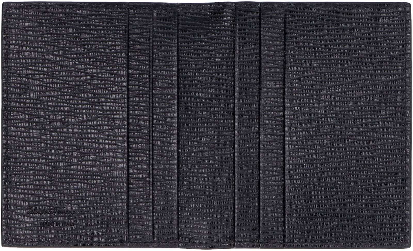 Shop Ferragamo Gancini Leather Card Holder In Black