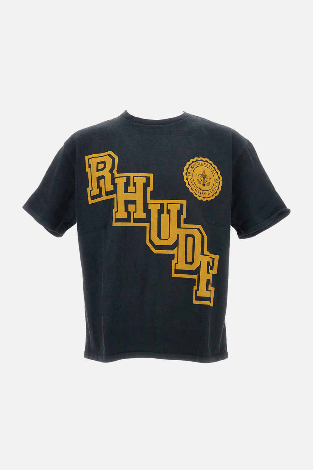 Rhude University Crest Graphic Print T-shirt In Blue