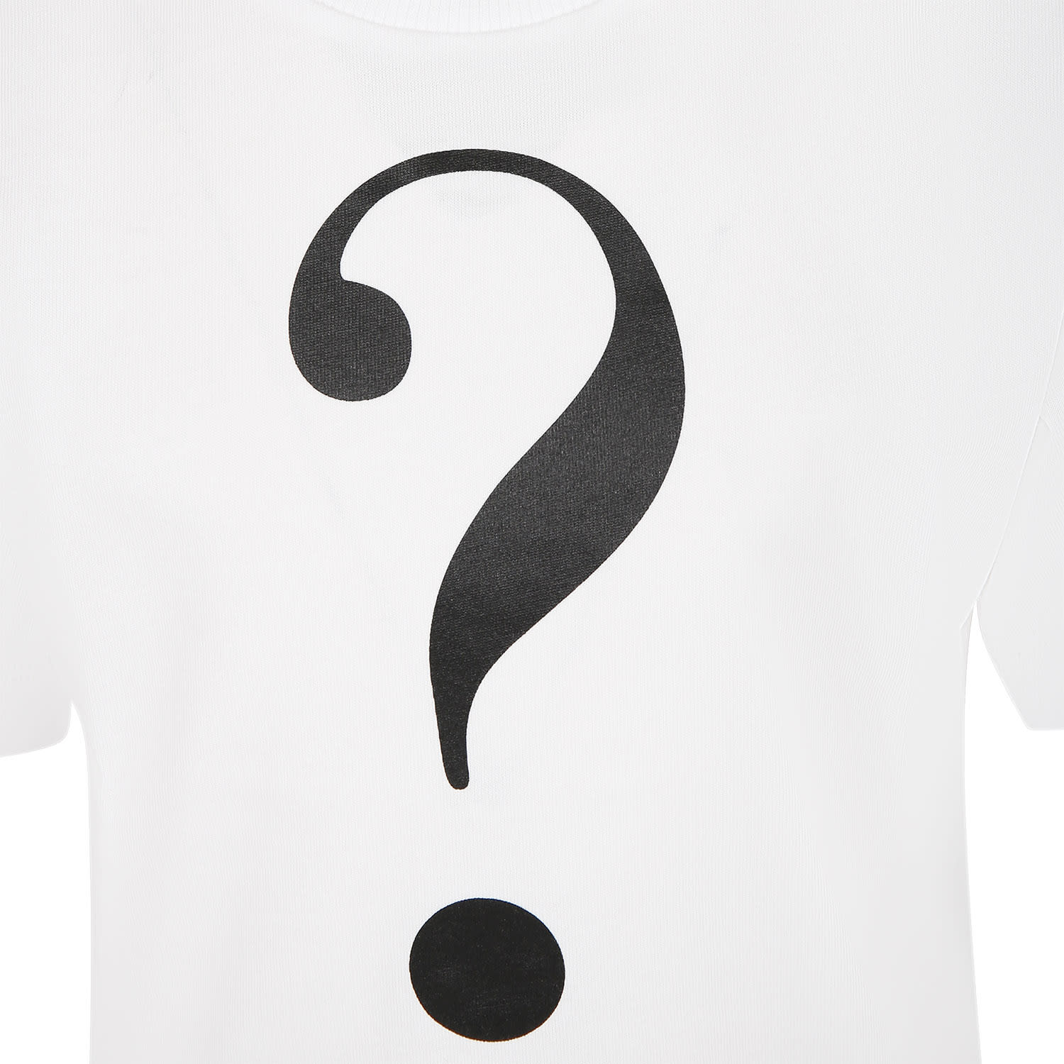 Shop Moschino White T-shirt For Kids With Question Mark