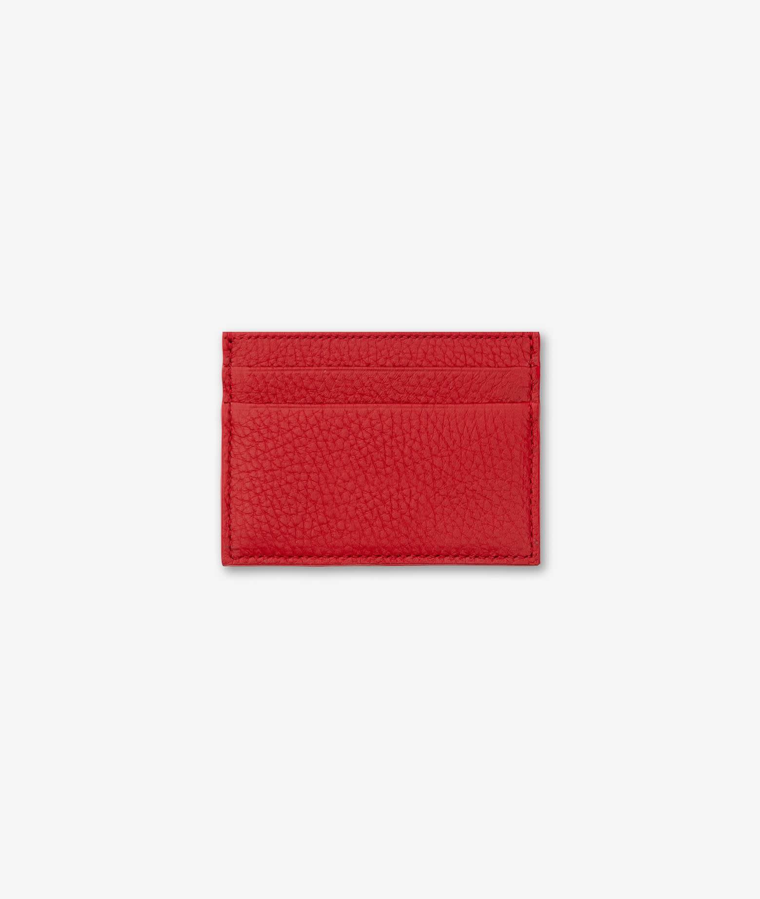 Shop Larusmiani Card Holder Yield Wallet In Red