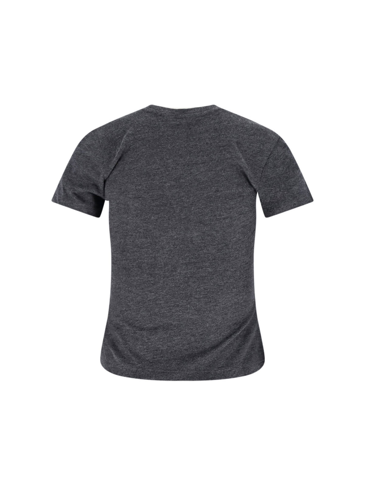 Alexander Wang Black Burnout T-shirt In Gray