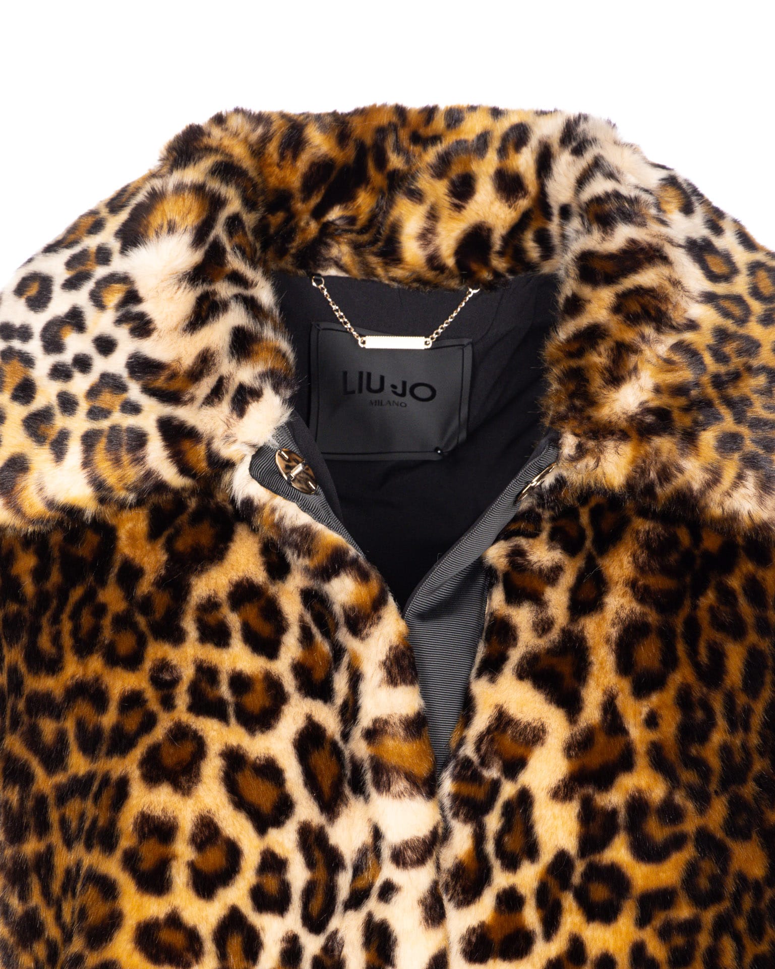 Liu •jo Animalier Faux Fur Coat In Multi
