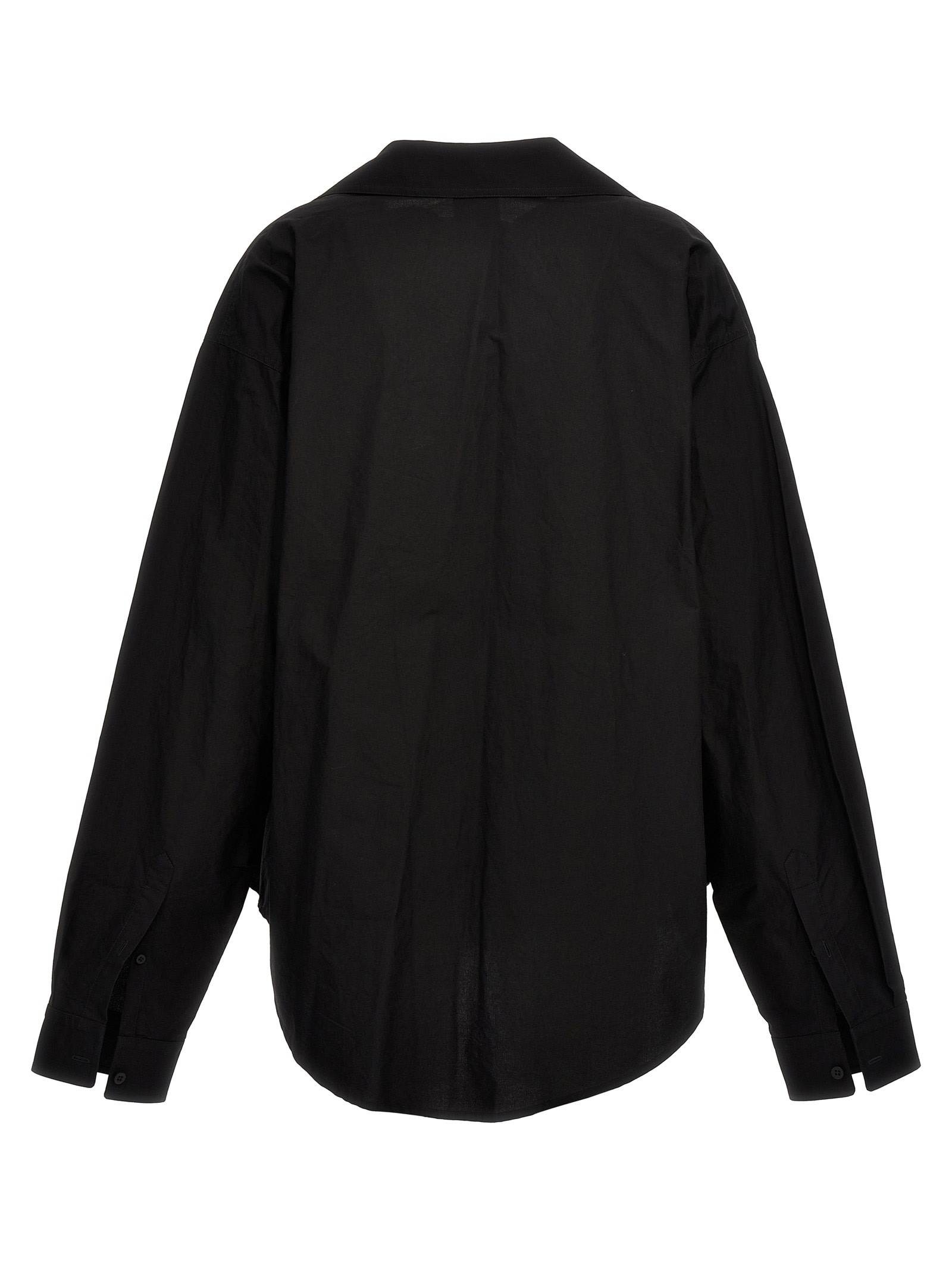 Shop Balenciaga Crinkle-effect Shirt In Black