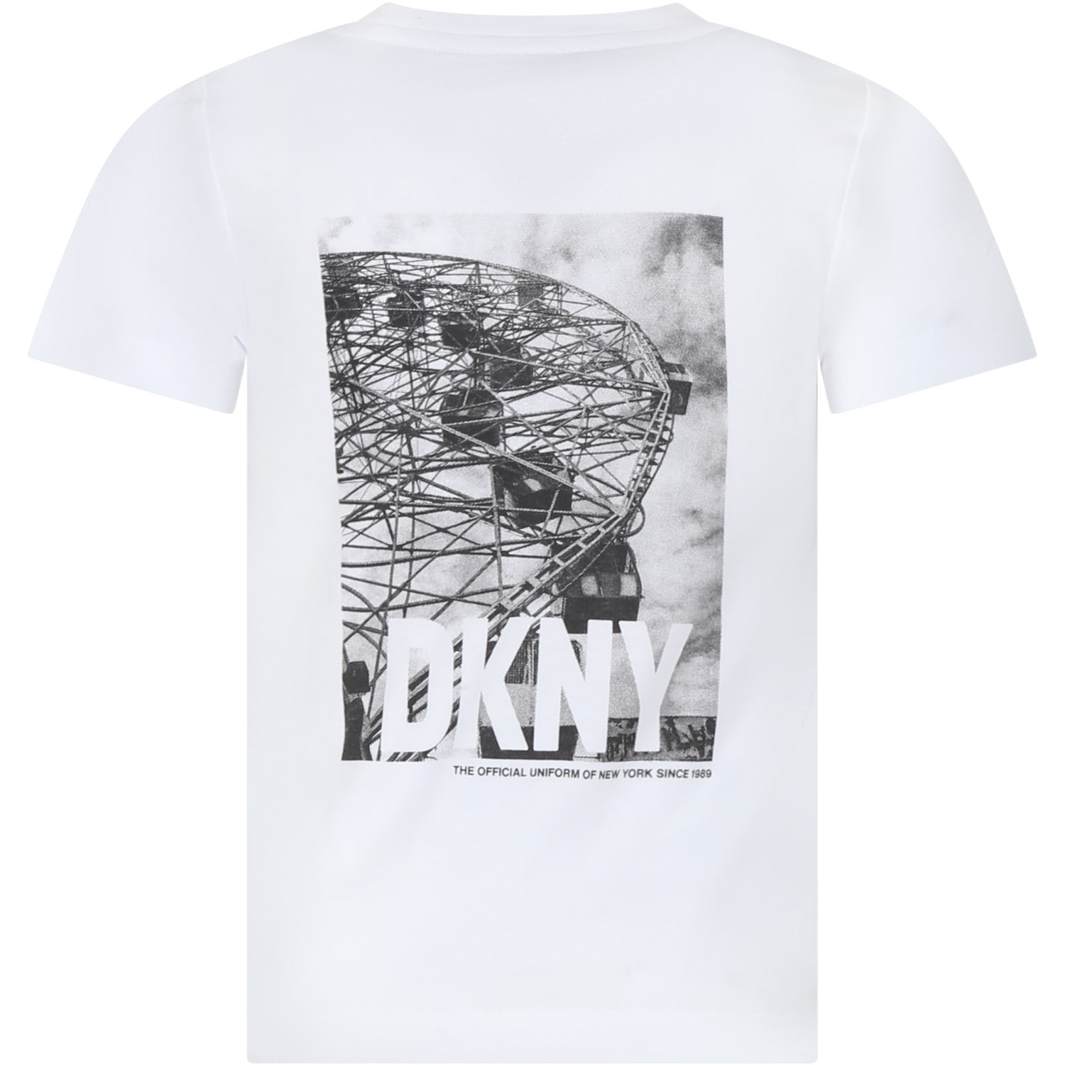 DKNY Black T-shirt For Kids With Logo