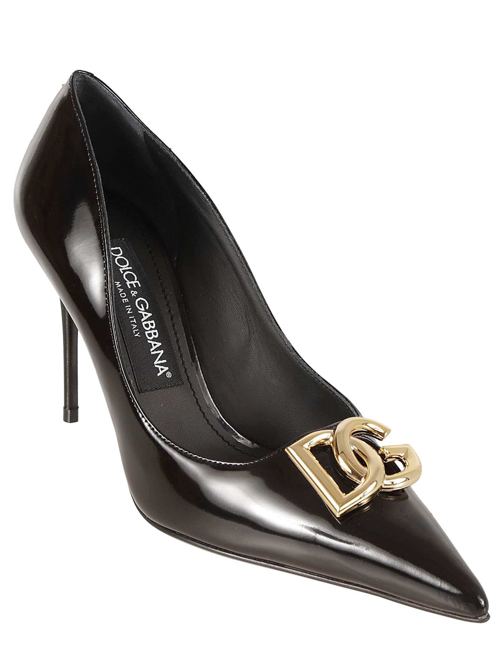 Shop Dolce & Gabbana Dg Plaque Loafers In Black