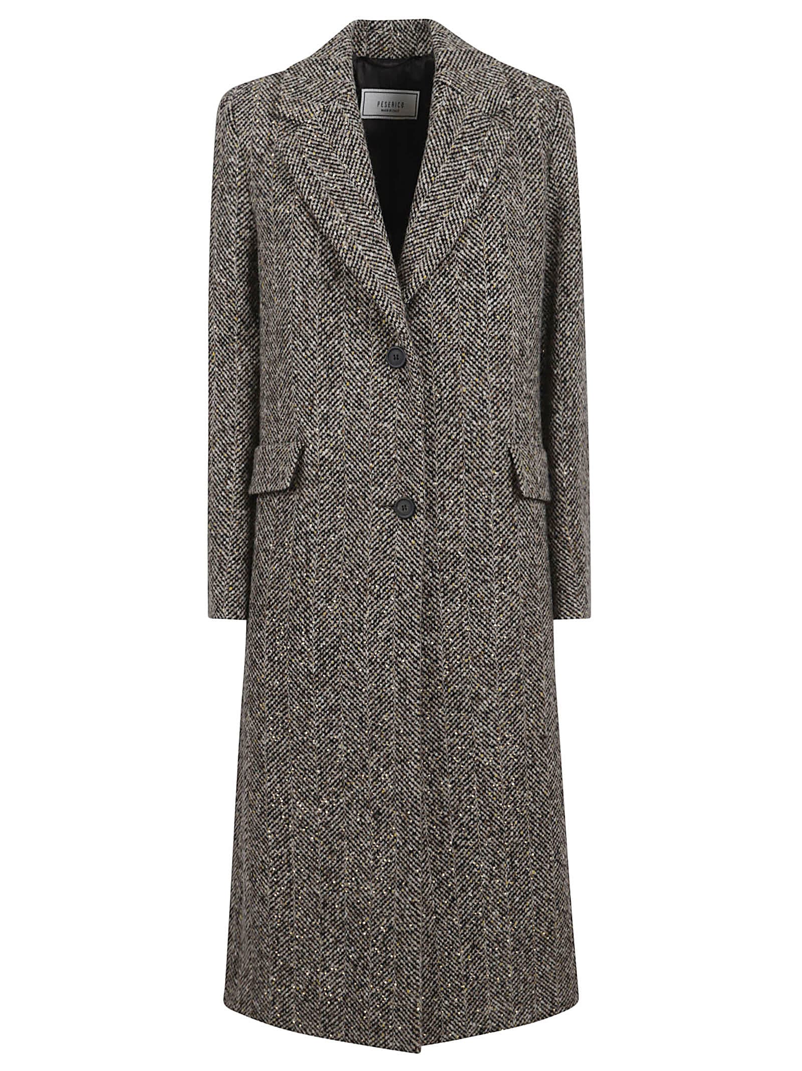 Peserico Cappotto Monopetto Donna In Brown