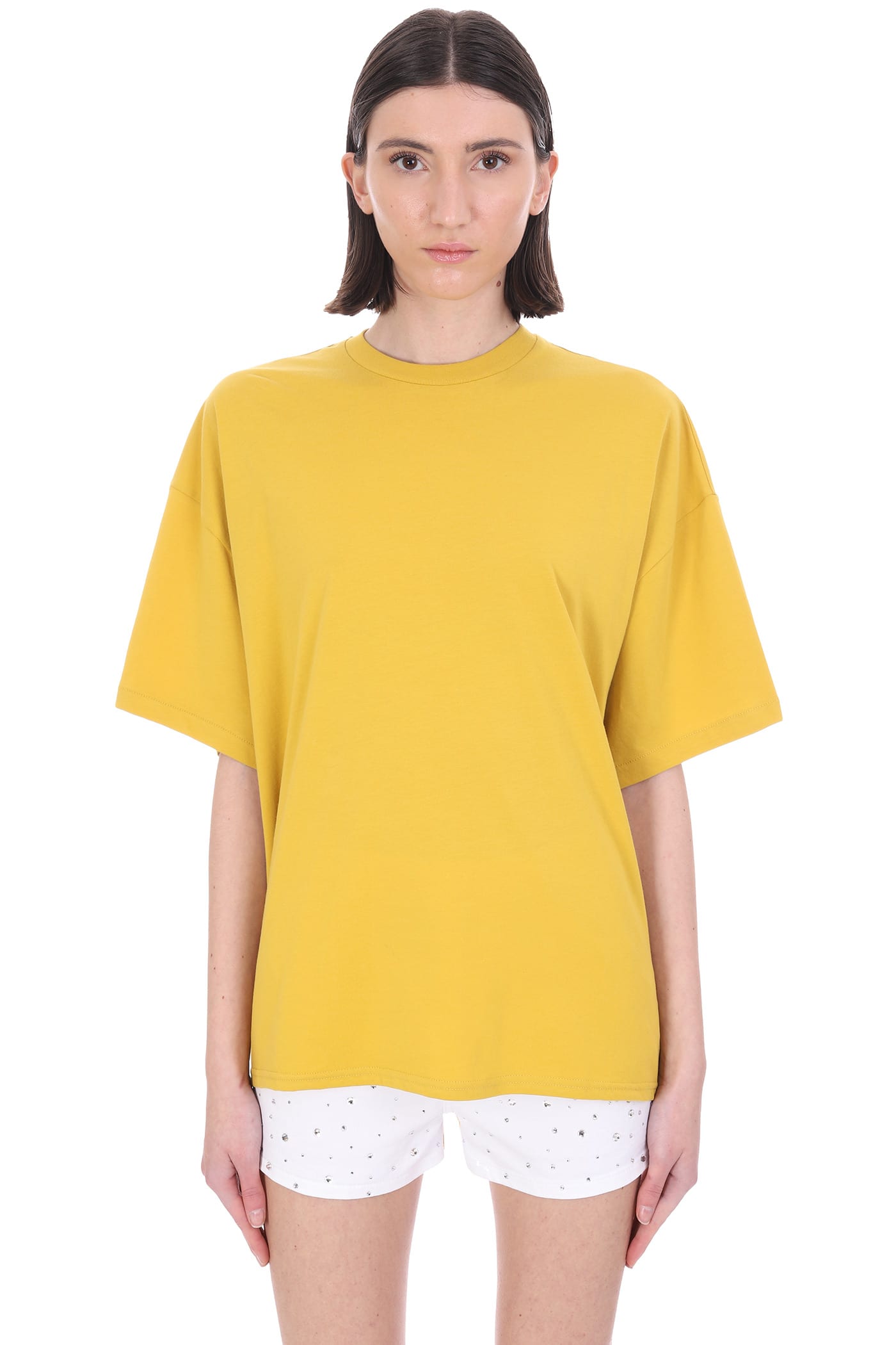 Alexandre Vauthier T-shirt In Yellow Cotton