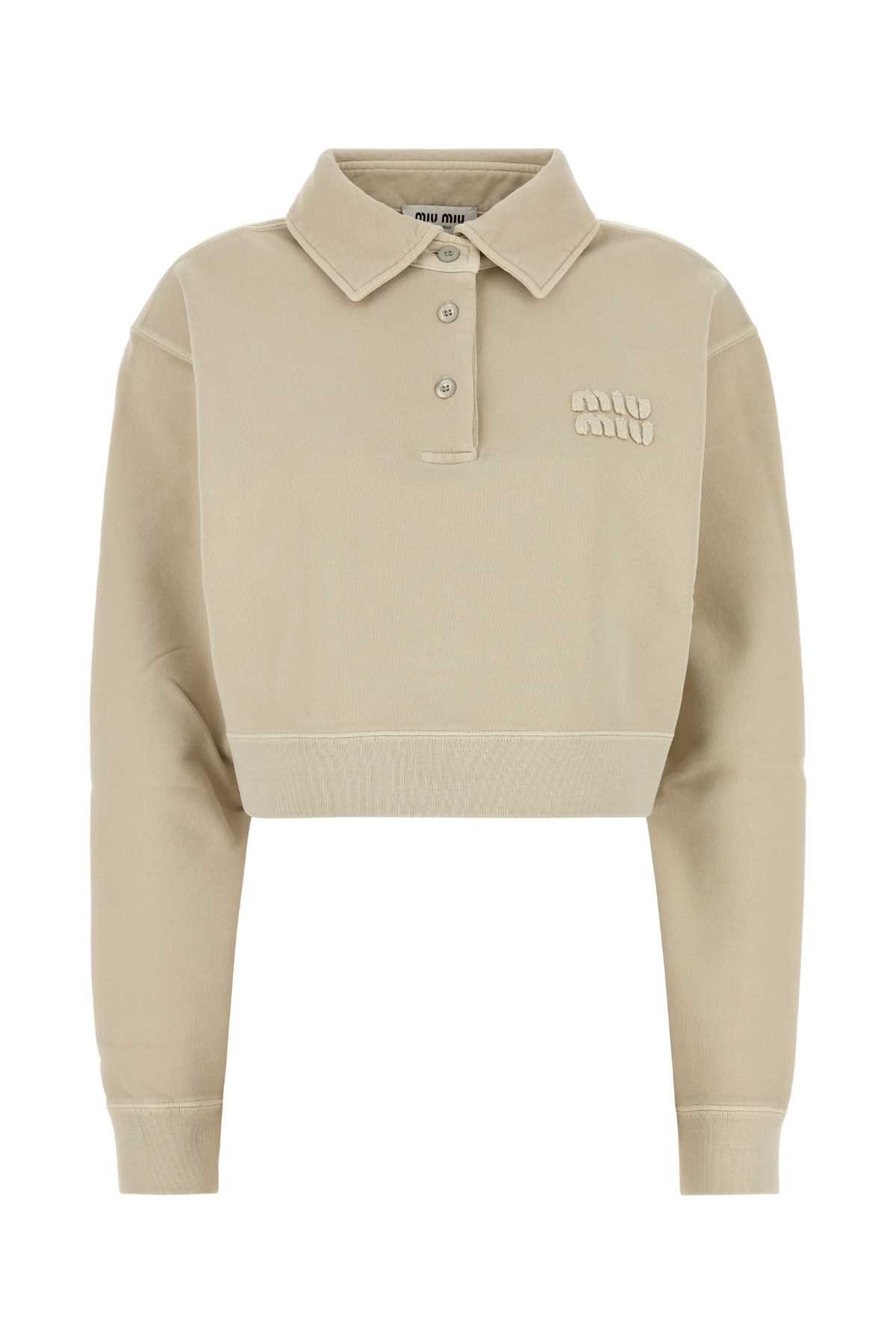 Miu Miu Beige Cotton Sweatshirt
