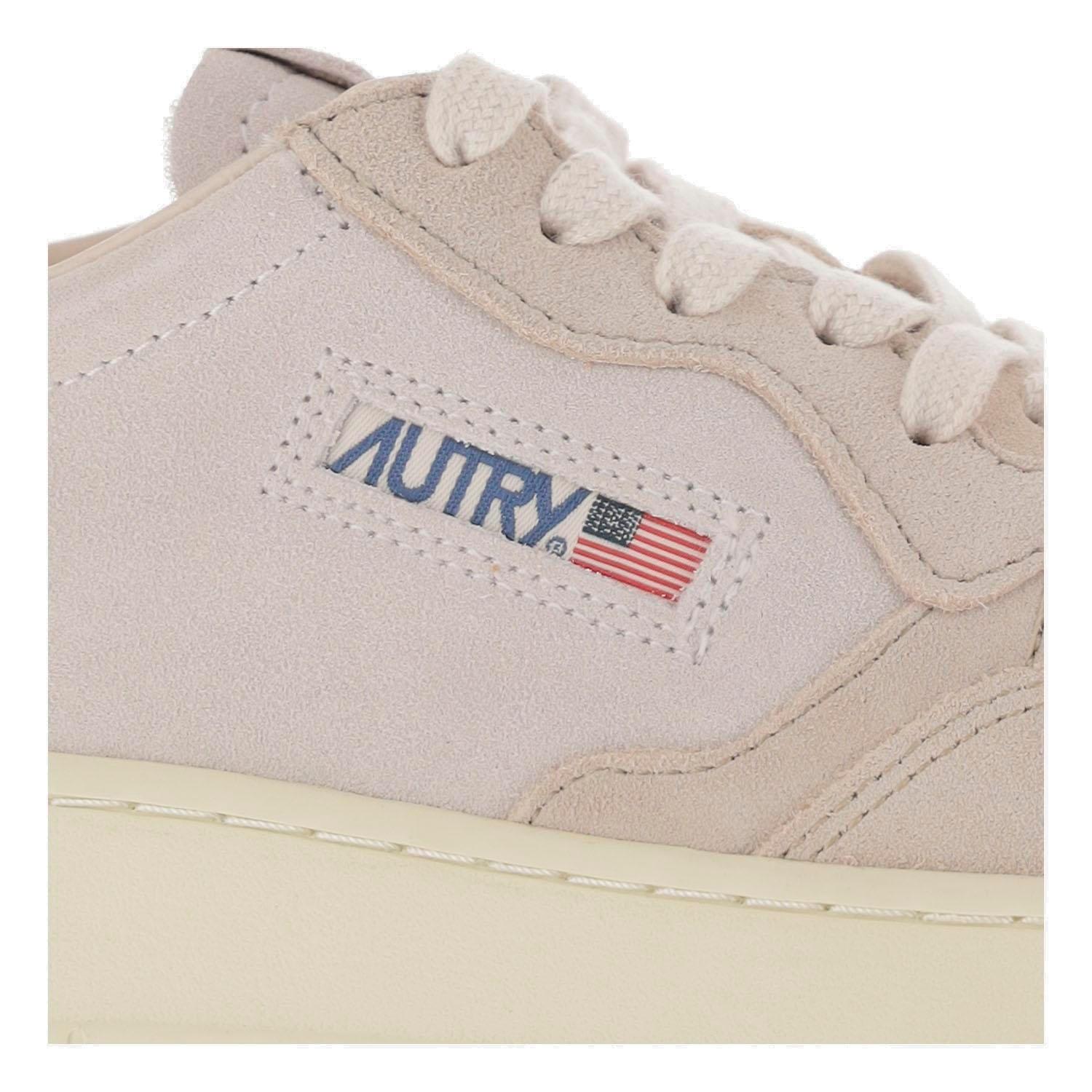 Autry Medalist Low Tric Suede Snd Cigar Sneakers In Neutrals