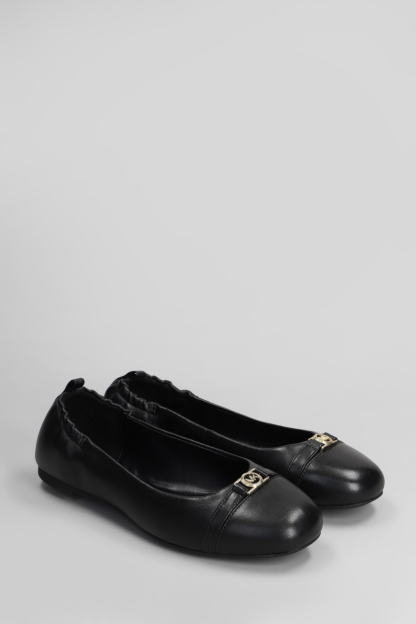 Michael Kors Mandy Flex Ballet Flats In Black Leather