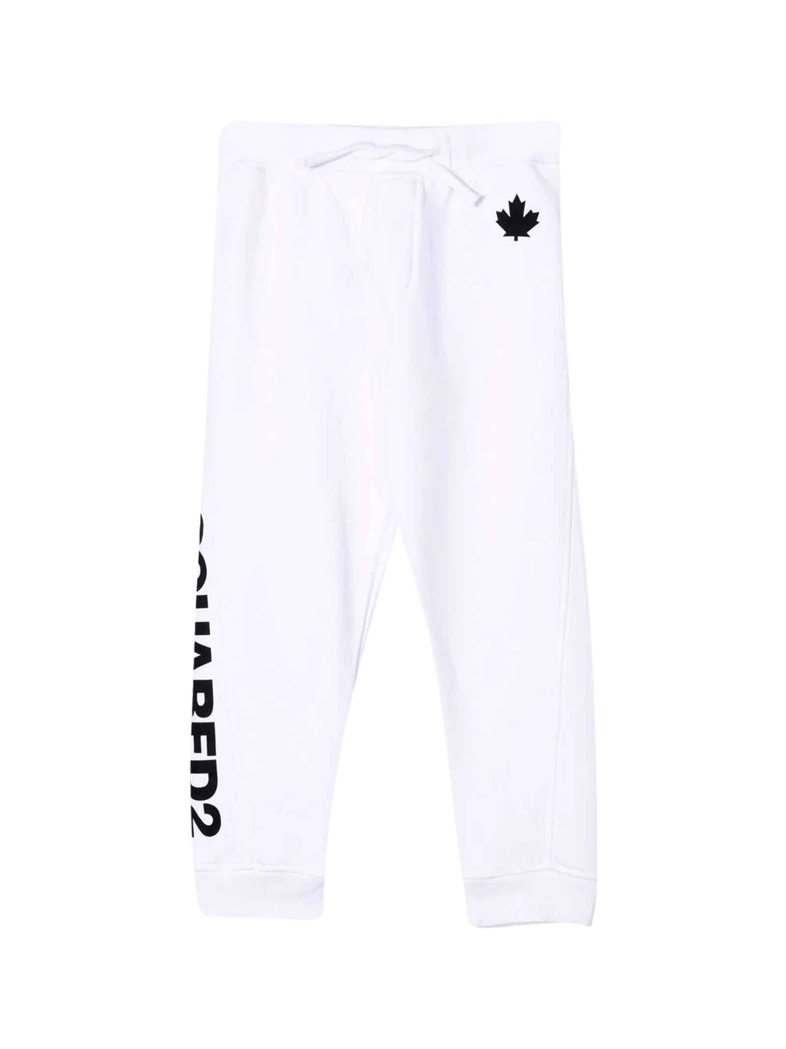 Dsquared2 Boy White Sports Trousers