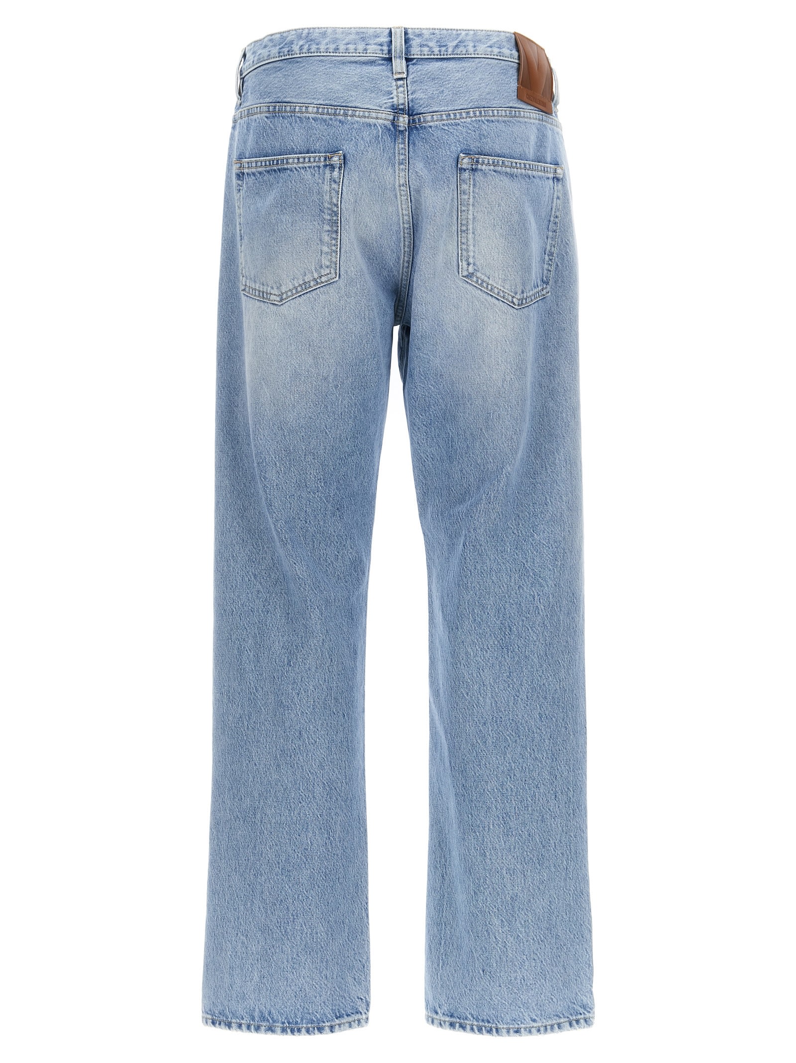 Valentino Men's Straight-leg Jeans In Light Blue
