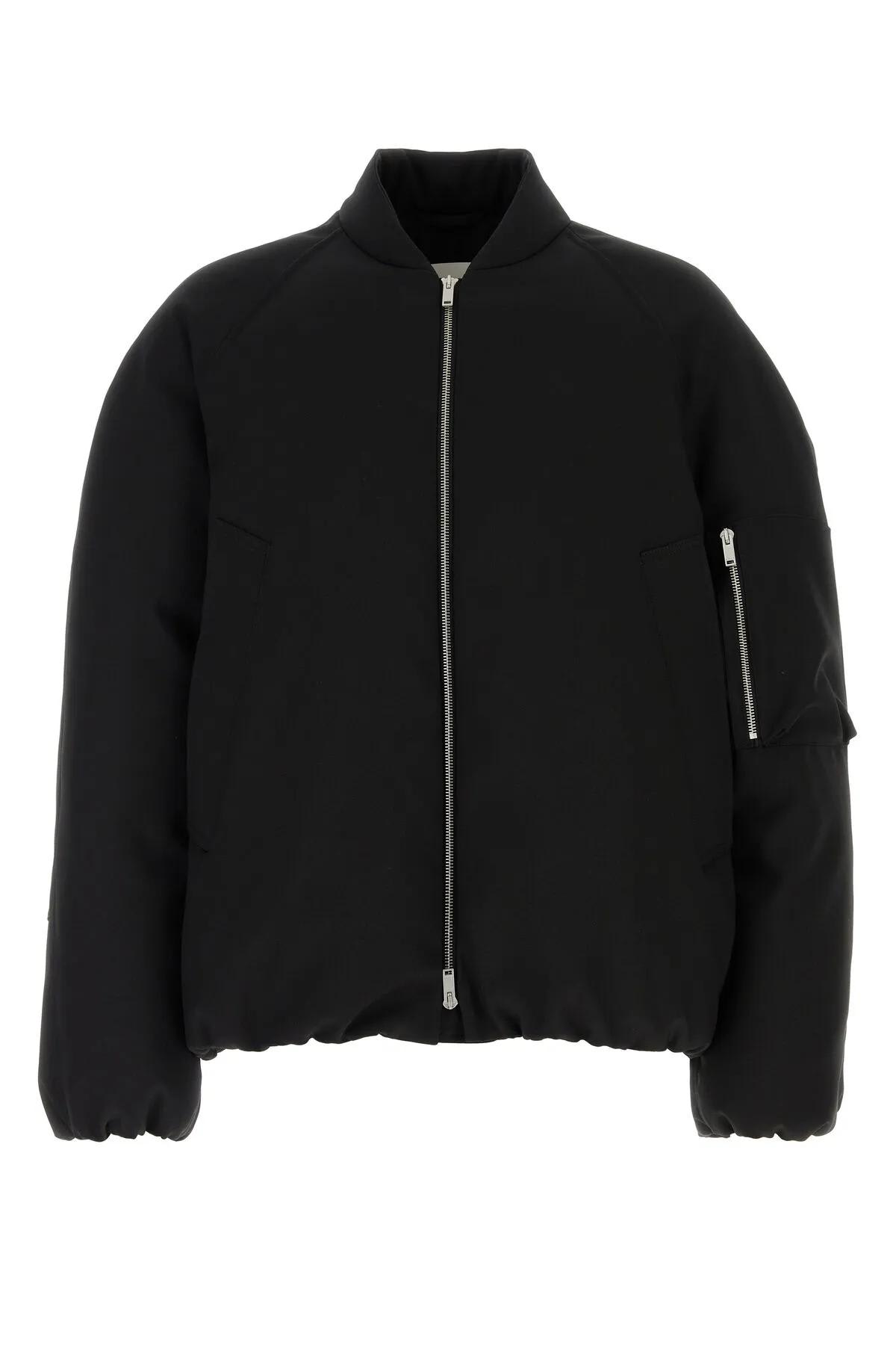 Jil Sander Black Gabardine Oversize Down Jacket