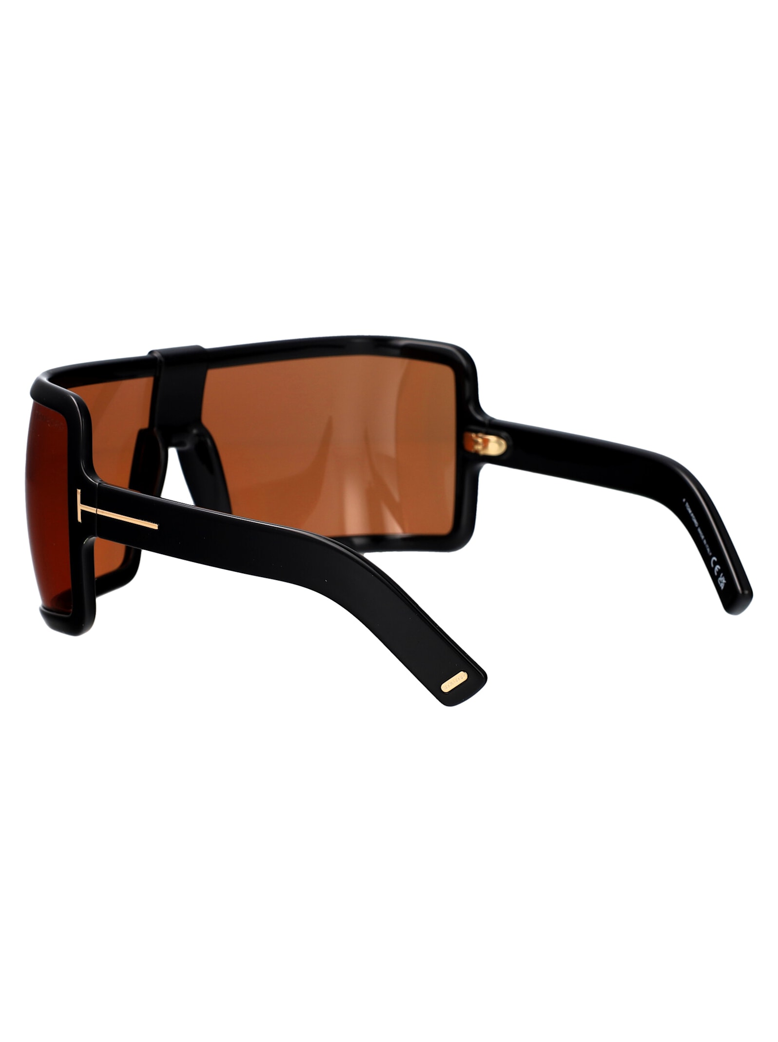 Shop Tom Ford Parker Sunglasses In 01e Nero Lucido / Marrone