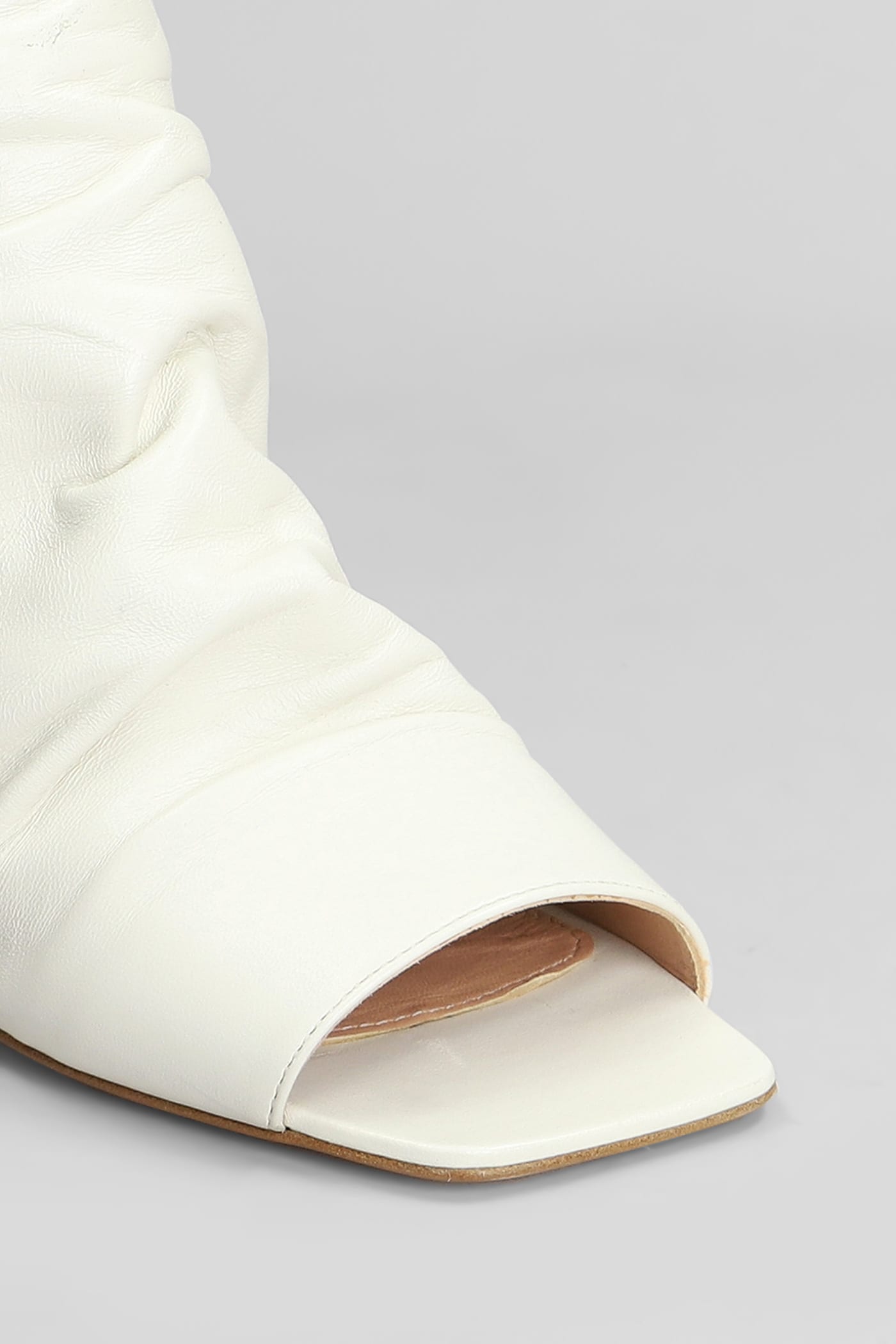 The Seller High Heels Ankle Boots In White Leather