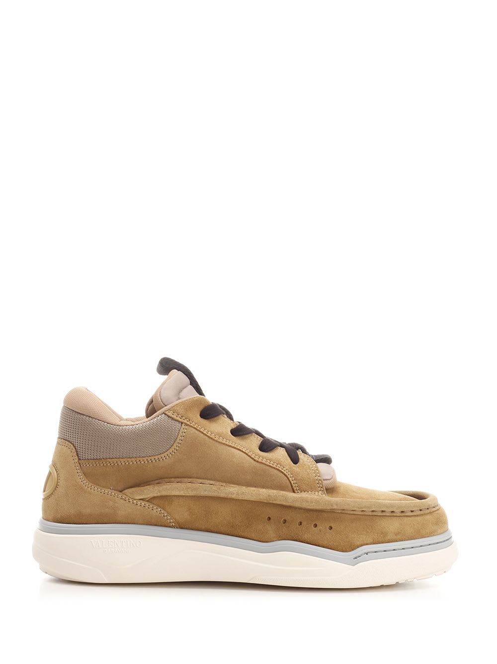 Shop Valentino Runboot Sneaker In Beige