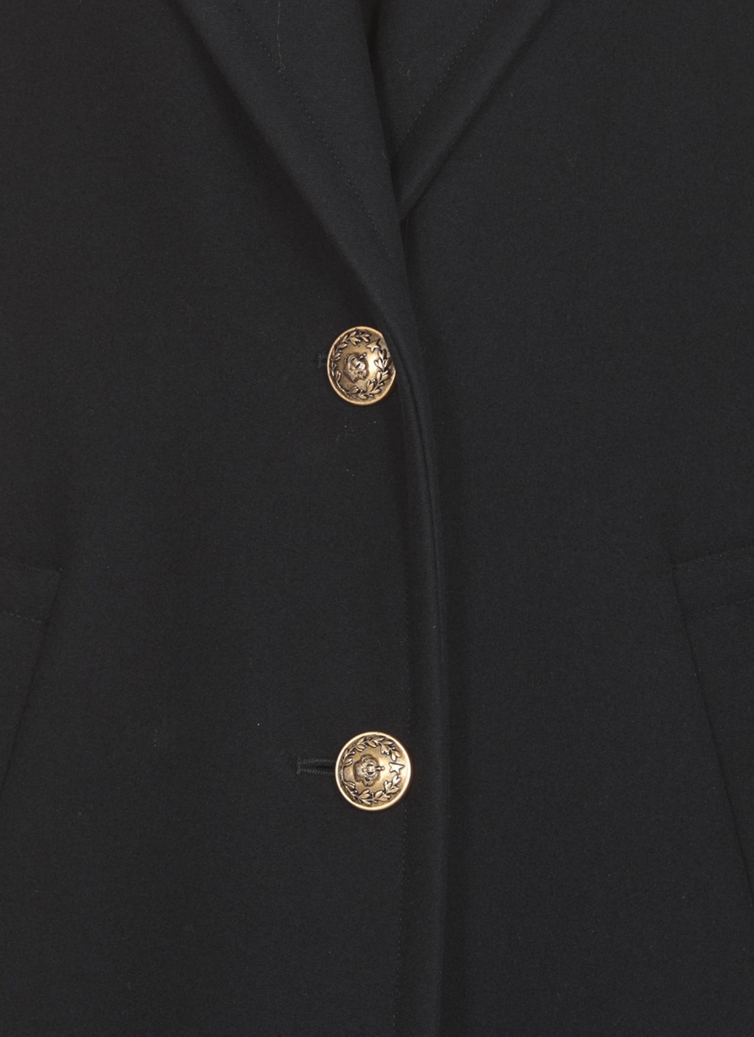 Golden Goose Single-breasted Long Coat In Virgin Wool In Blue