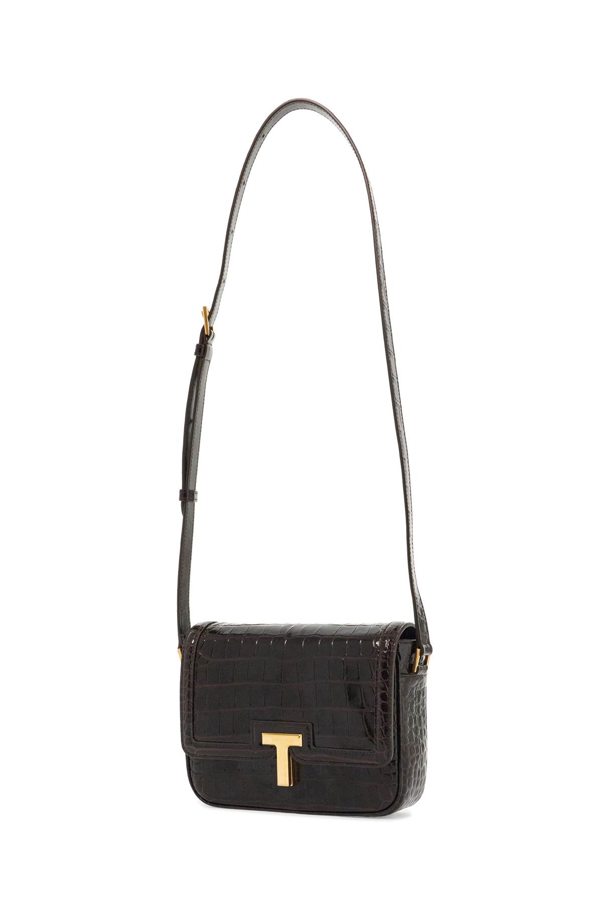 Shop Tom Ford Wallis Shoulder Bag With Strap In Brown