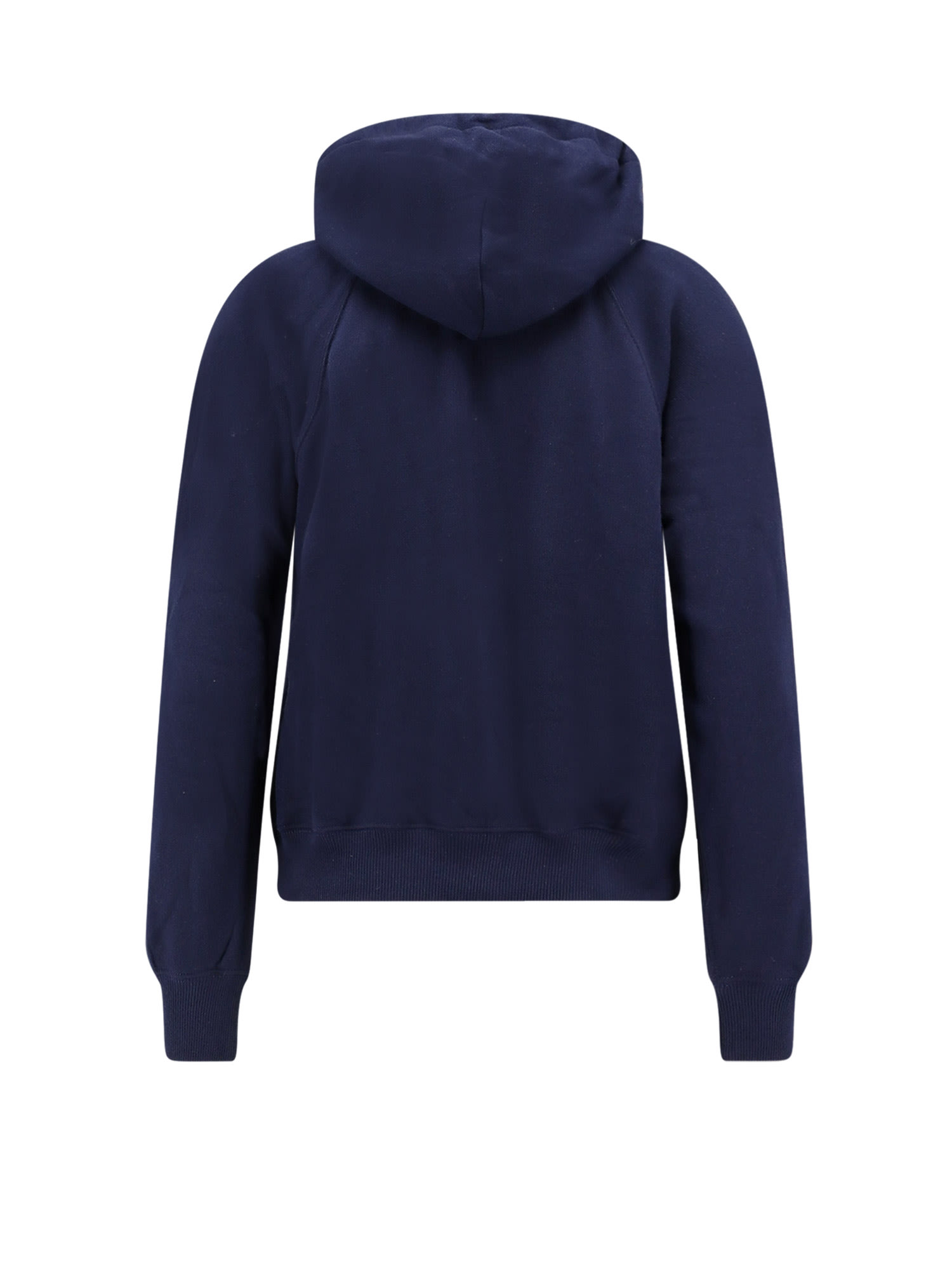 Polo Ralph Lauren Shrunken Fit Fleece Hoodie In Blue