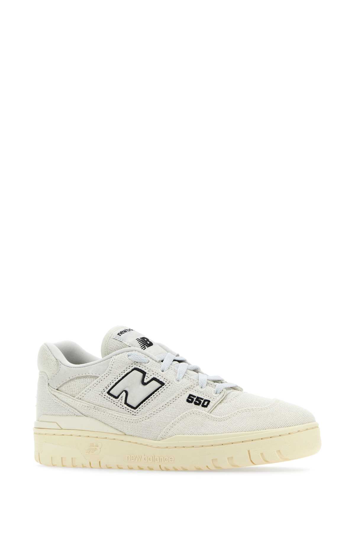 Shop New Balance Ivory Canvas 550 Sneakers In Seasalt