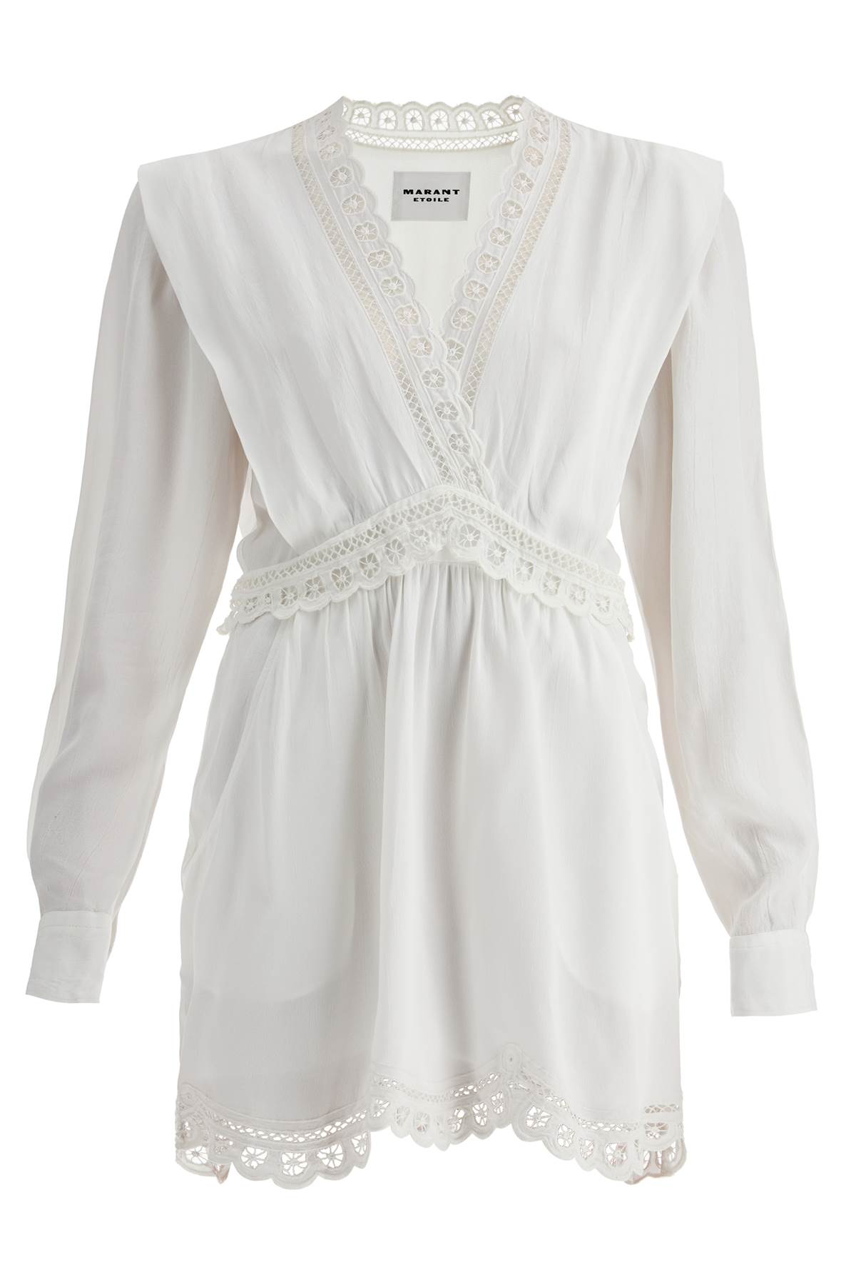 Shop Marant Etoile Mini Dress Felie In White (white)