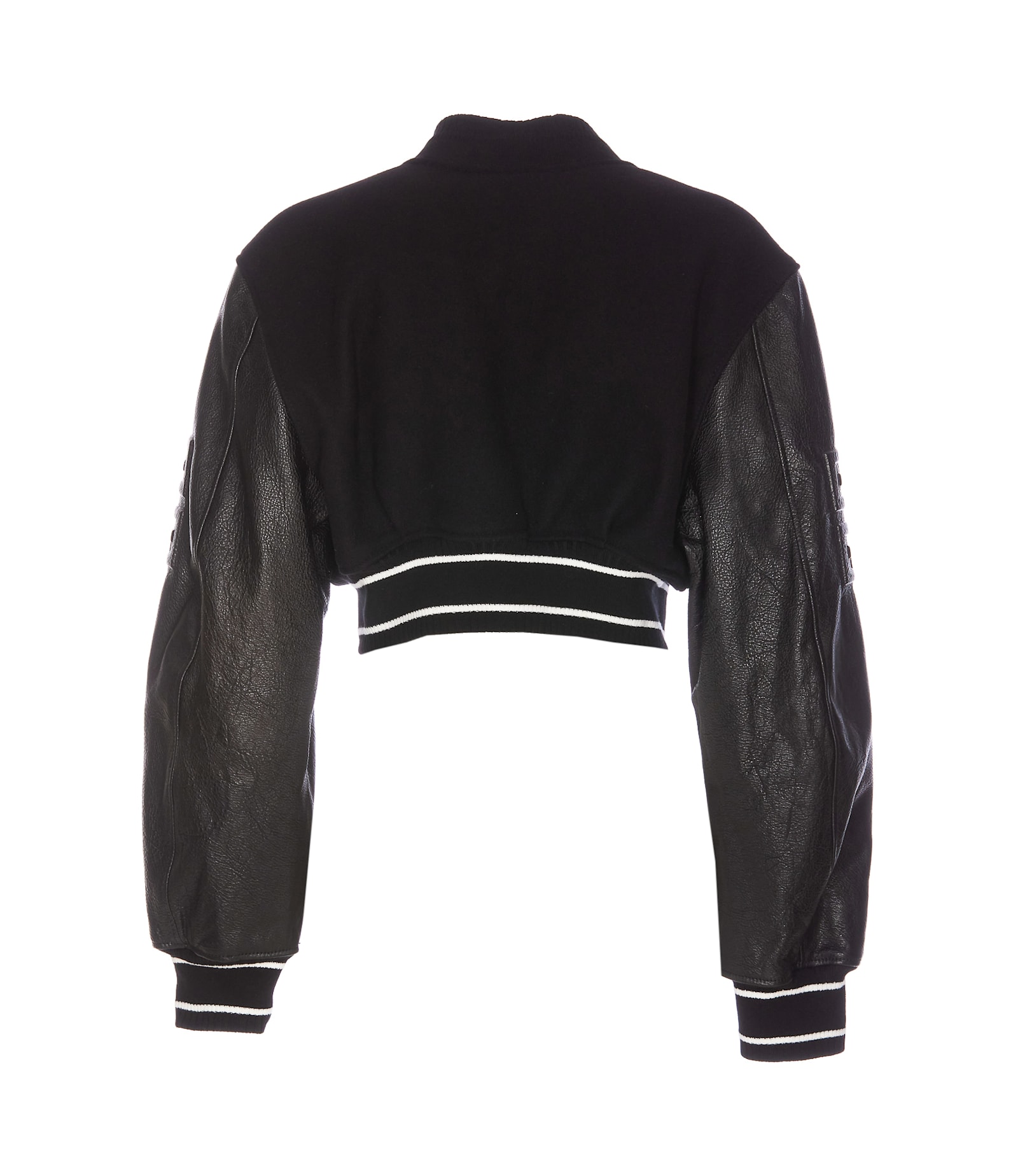 Shop Givenchy Crop Bomber In Black