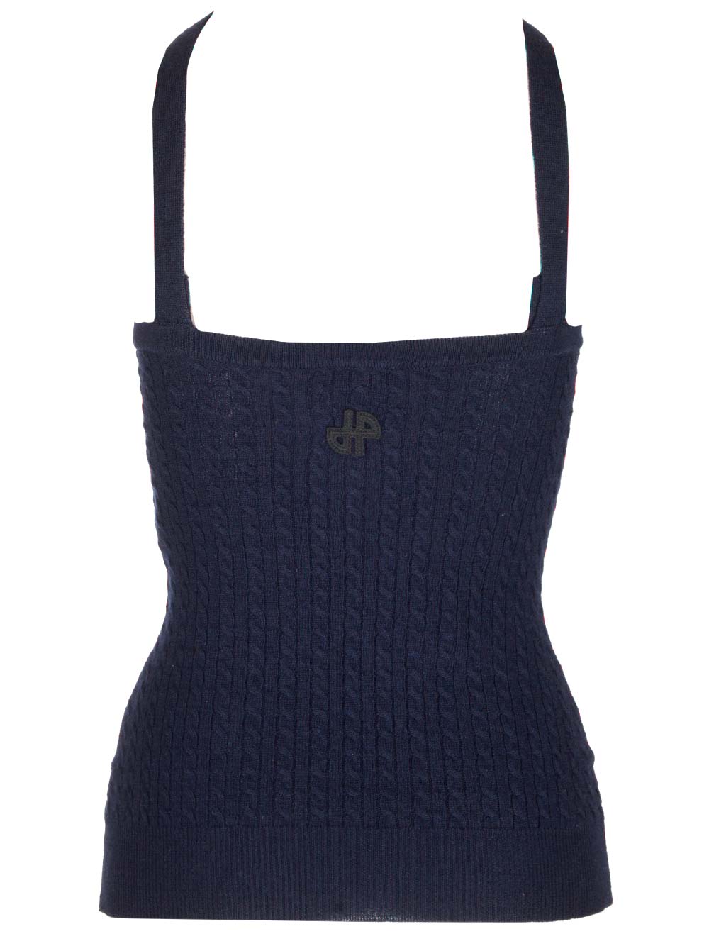 Shop Patou Blue Wool Top