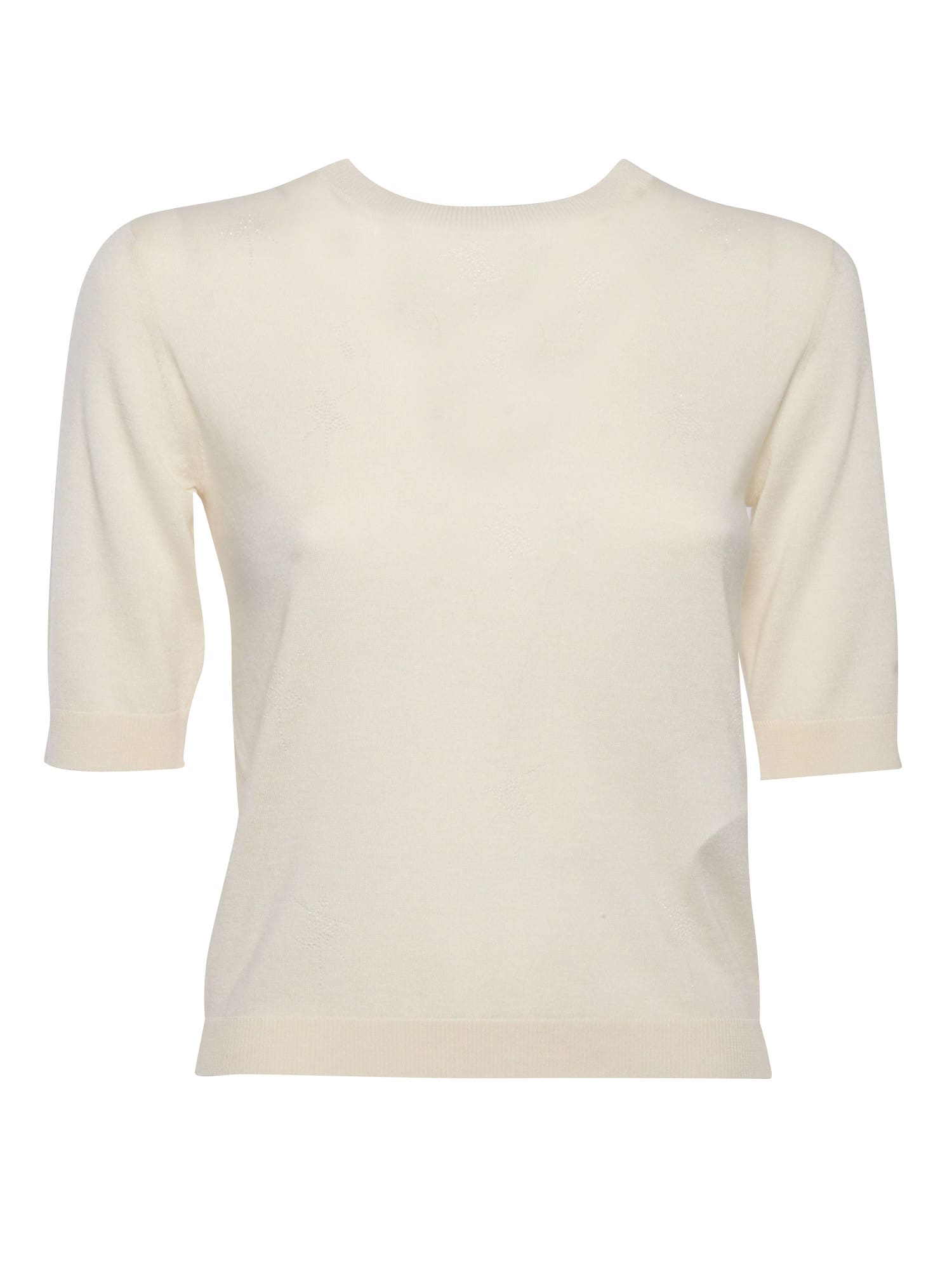 Shop Max Mara Cream Colored Sweater In White