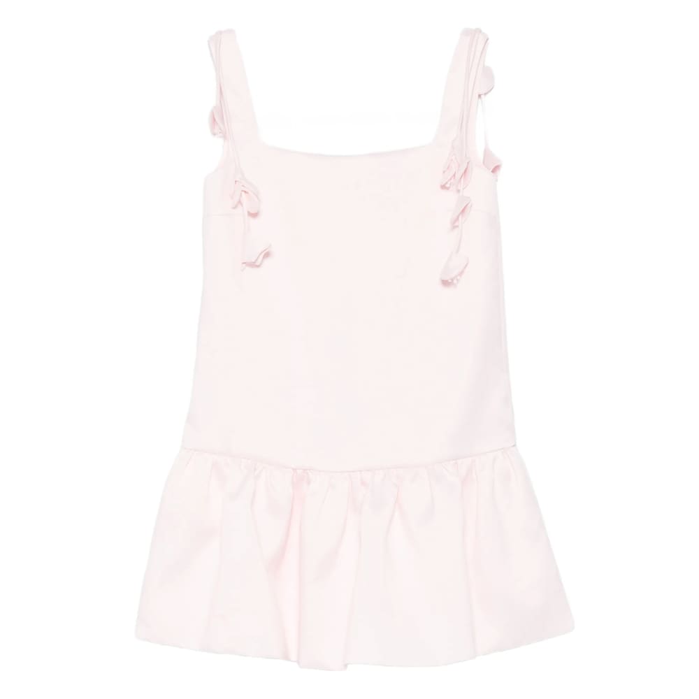 Self-portrait Womens Self Portrait Flower-embellished Woven Mini Dress In Pink