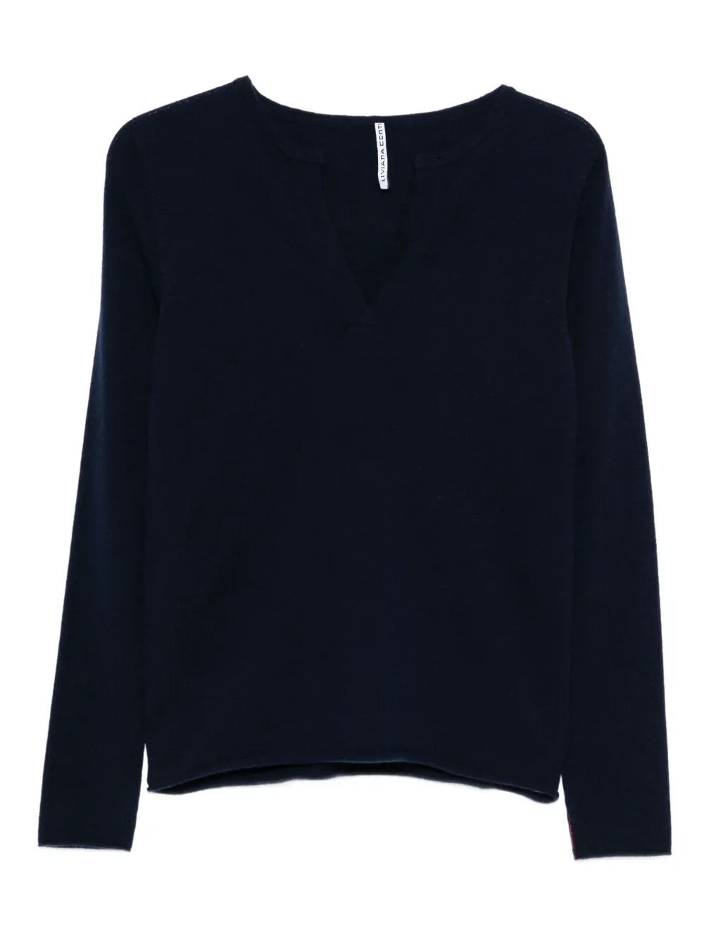 Liviana Conti Vania V-neck Cashmere Sweater In Blue