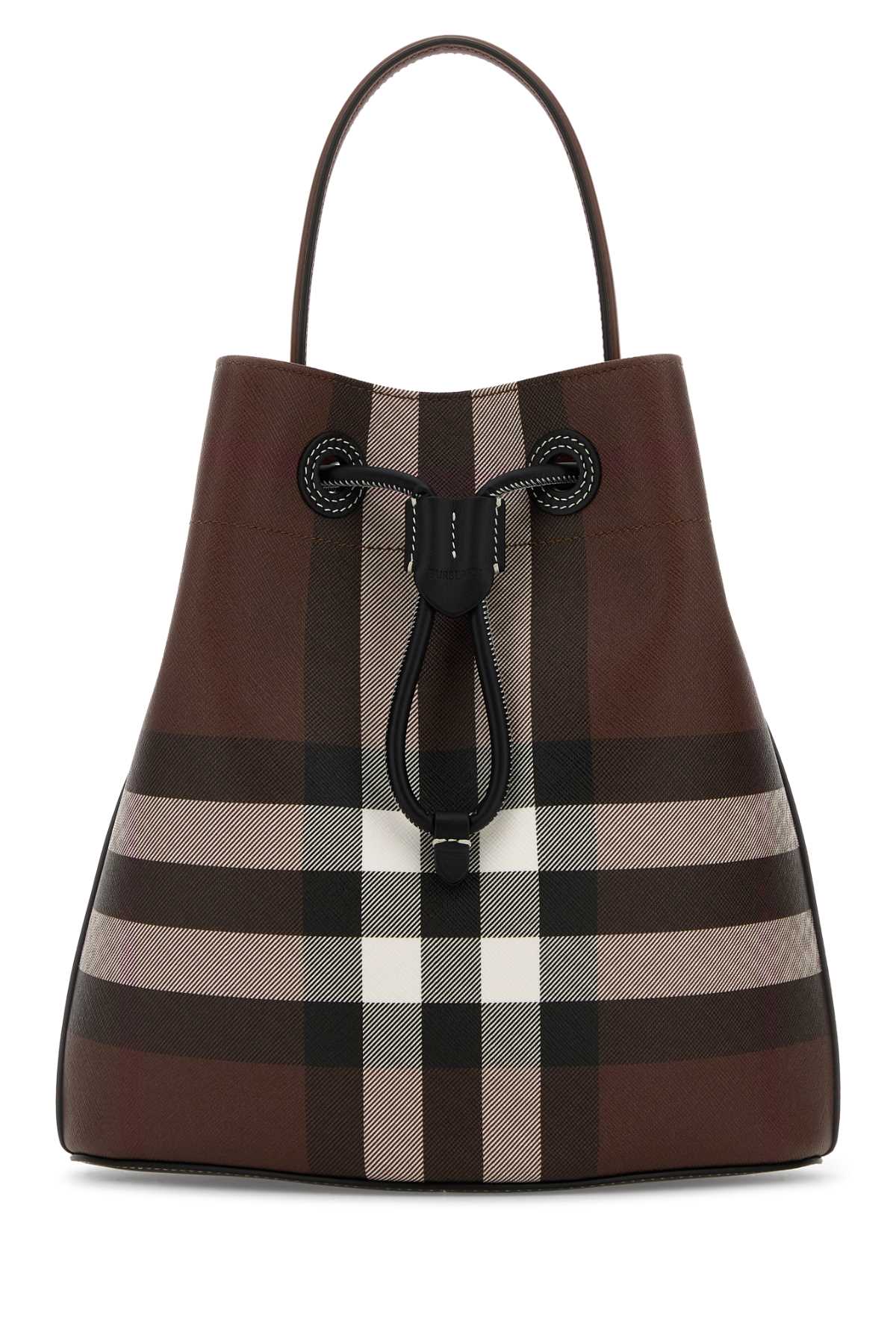 Burberry Printed Canvas Check Bucket Bag