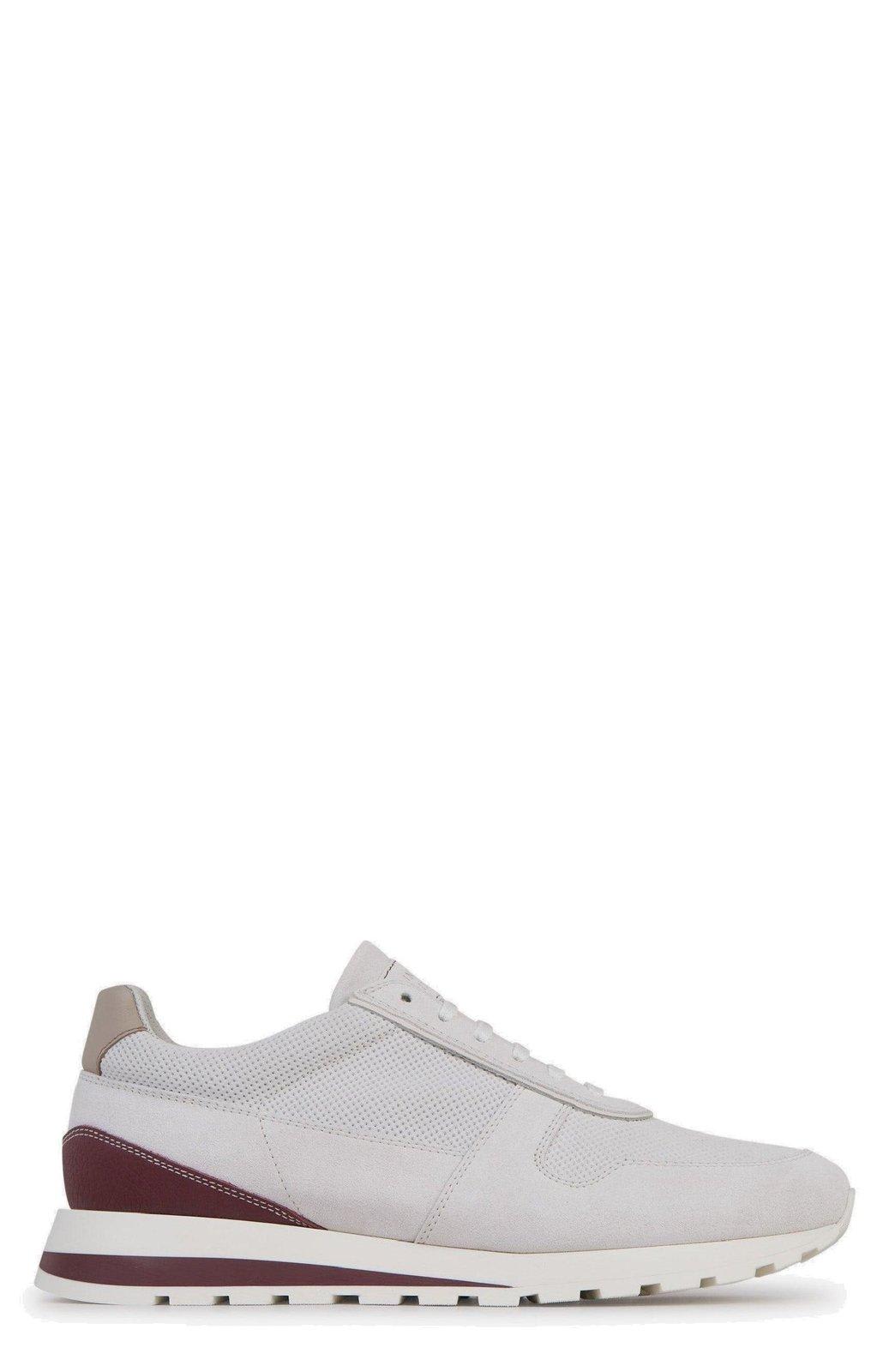 BRUNELLO CUCINELLI PUNCHED LACE-UP SNEAKERS