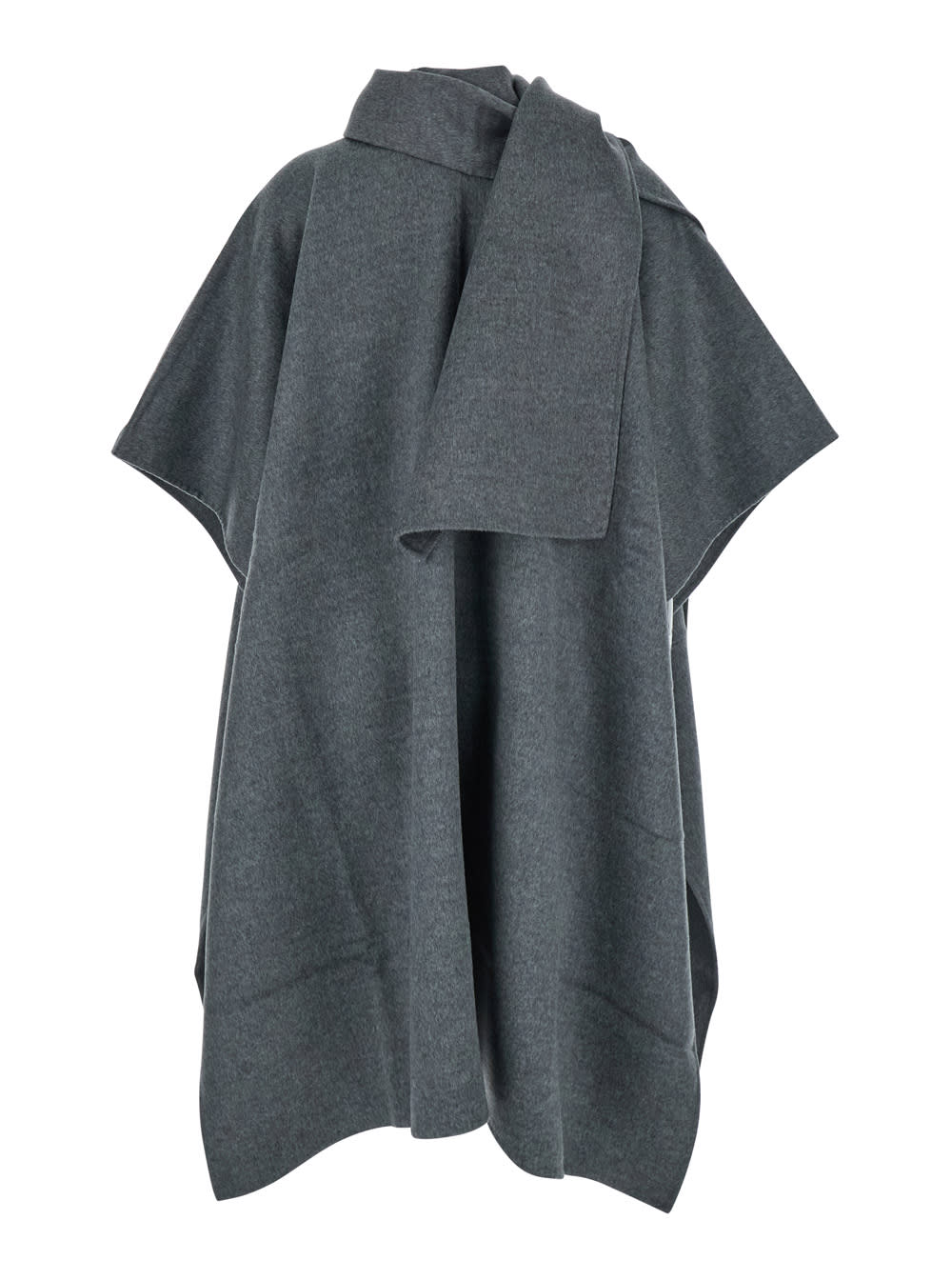 Totême Draped-scarf Knit Granite In Grigio