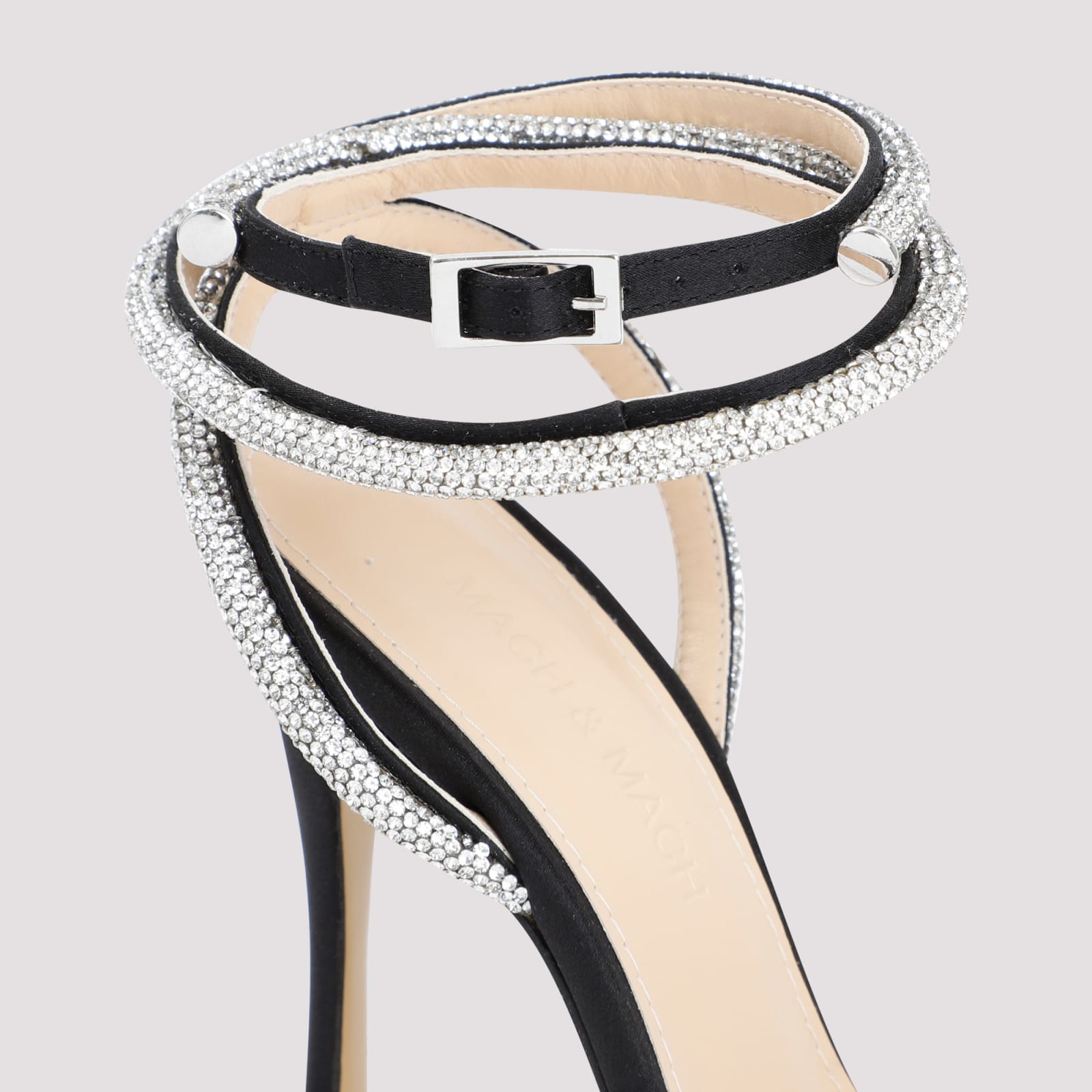 Mach & Mach Double Bow Sandal In Black