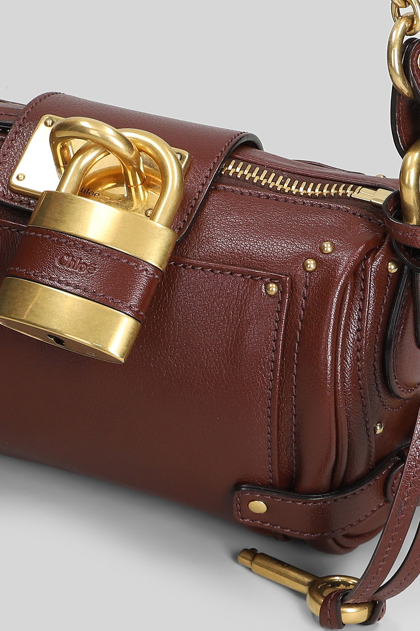 Chloé Crafty Brown Small Paddington Chain Bag In Brown