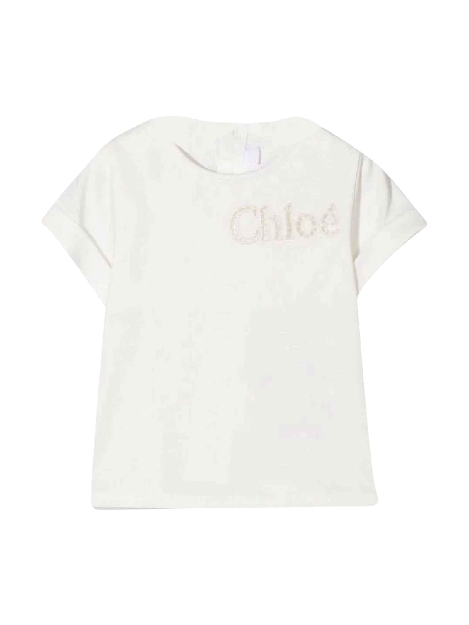Chloé White T-shirt With Print Chloè