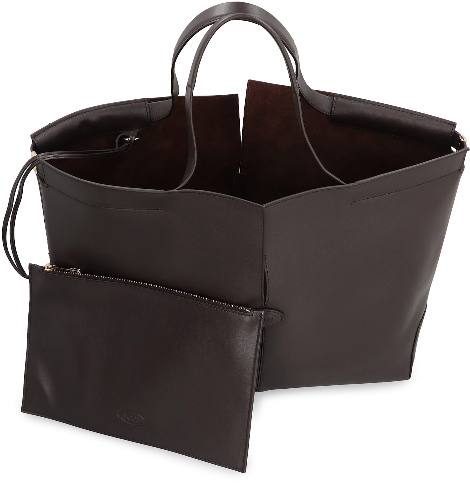 TOD'S FOLIO LEATHER TOTE 